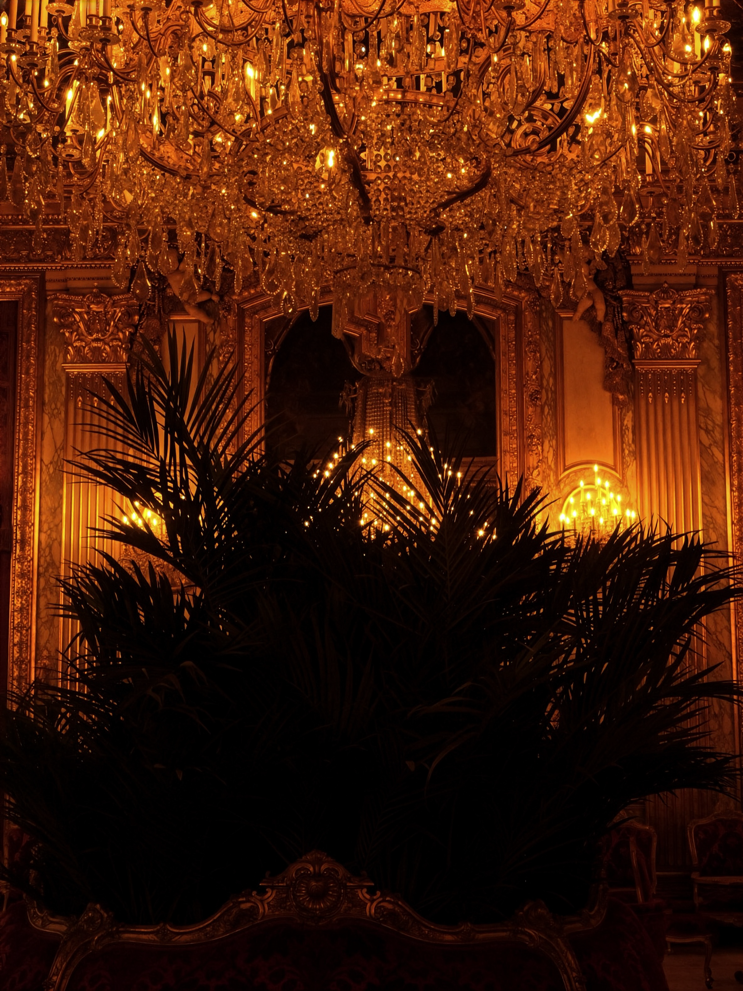 Baroque Chandelier Photo - Ornate Interior Architecture