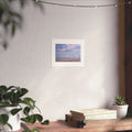 Seaside Serenity Fine Art Poster — Soaring Seagull Over Calm Ocean
