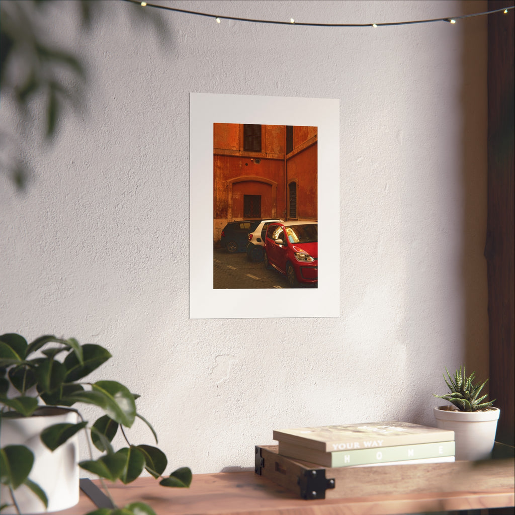 Italian Street Photography Fine Art Poster — Warm Tuscan Alley