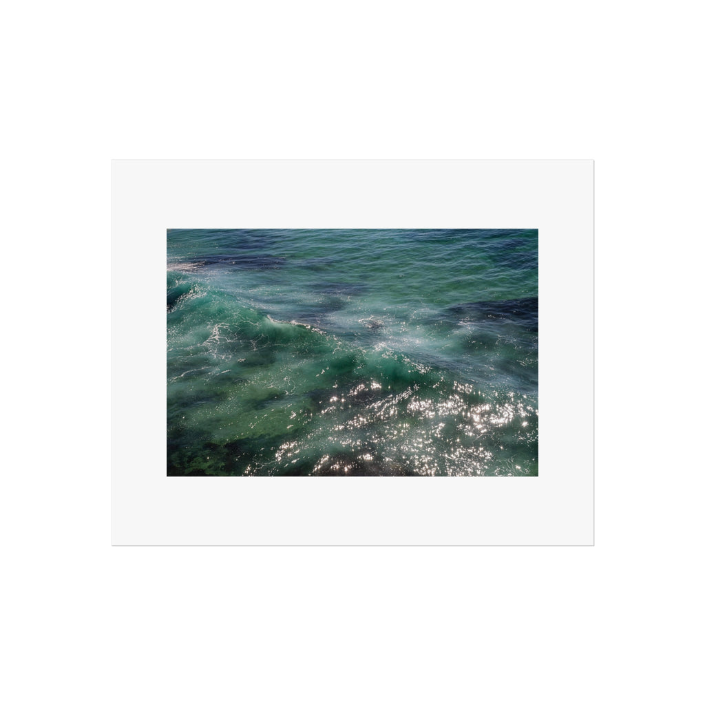 Ocean Waves Fine Art Poster - Sparkling Water Photography Print