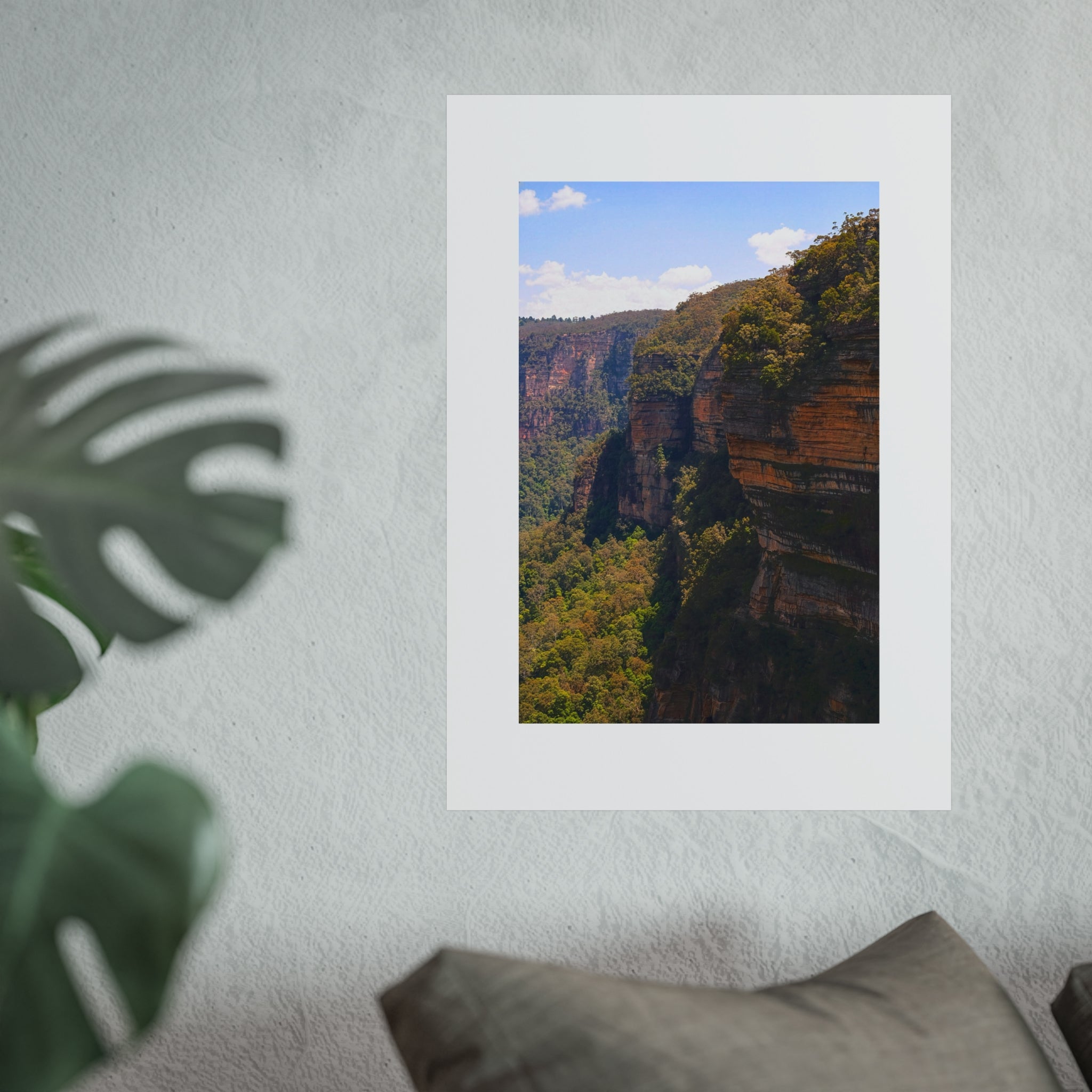 Cliffside Canyon Fine Art Poster — Scenic Mountain Landscape Wall Art