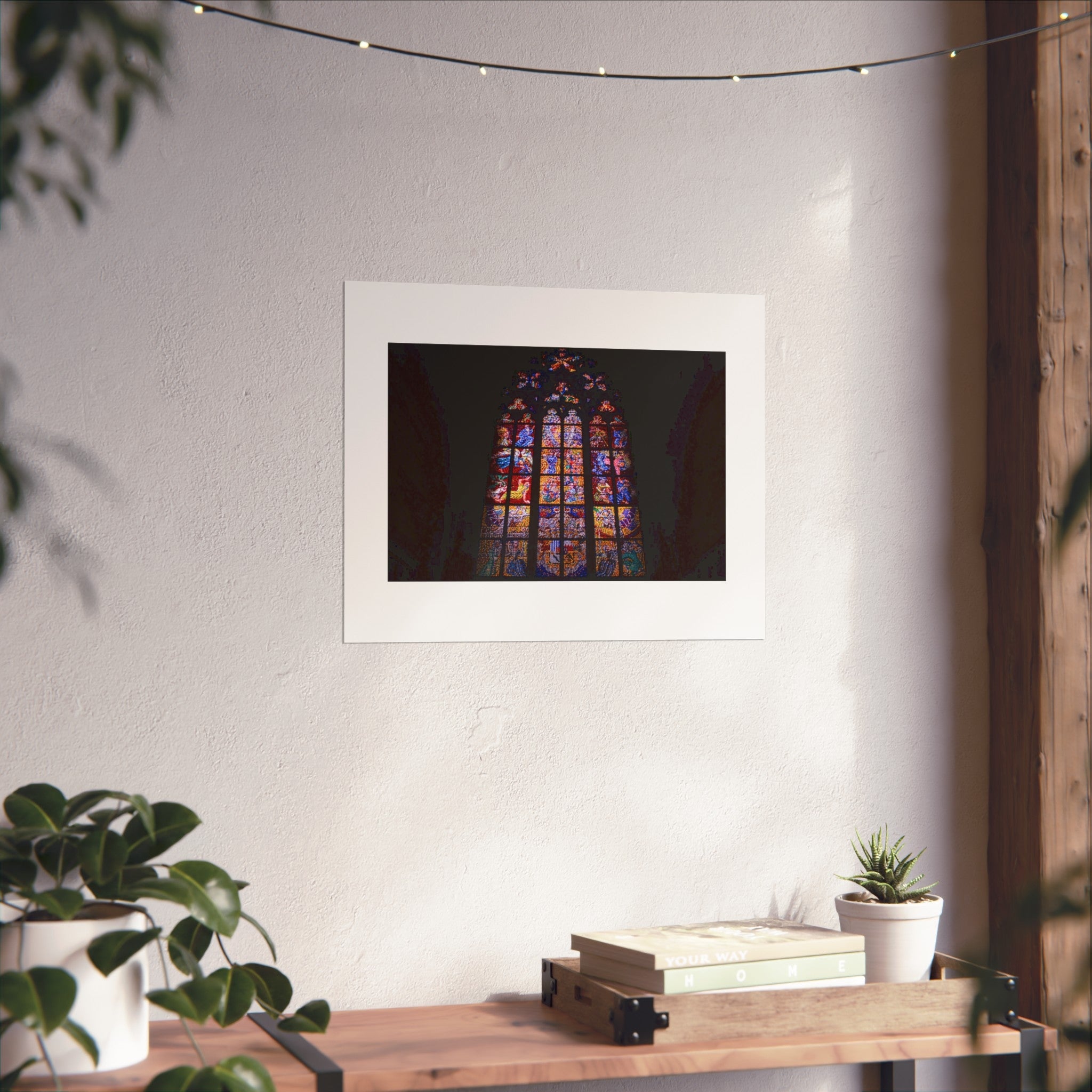 Stained Glass Cathedral Poster — Fine Art Church Window Print