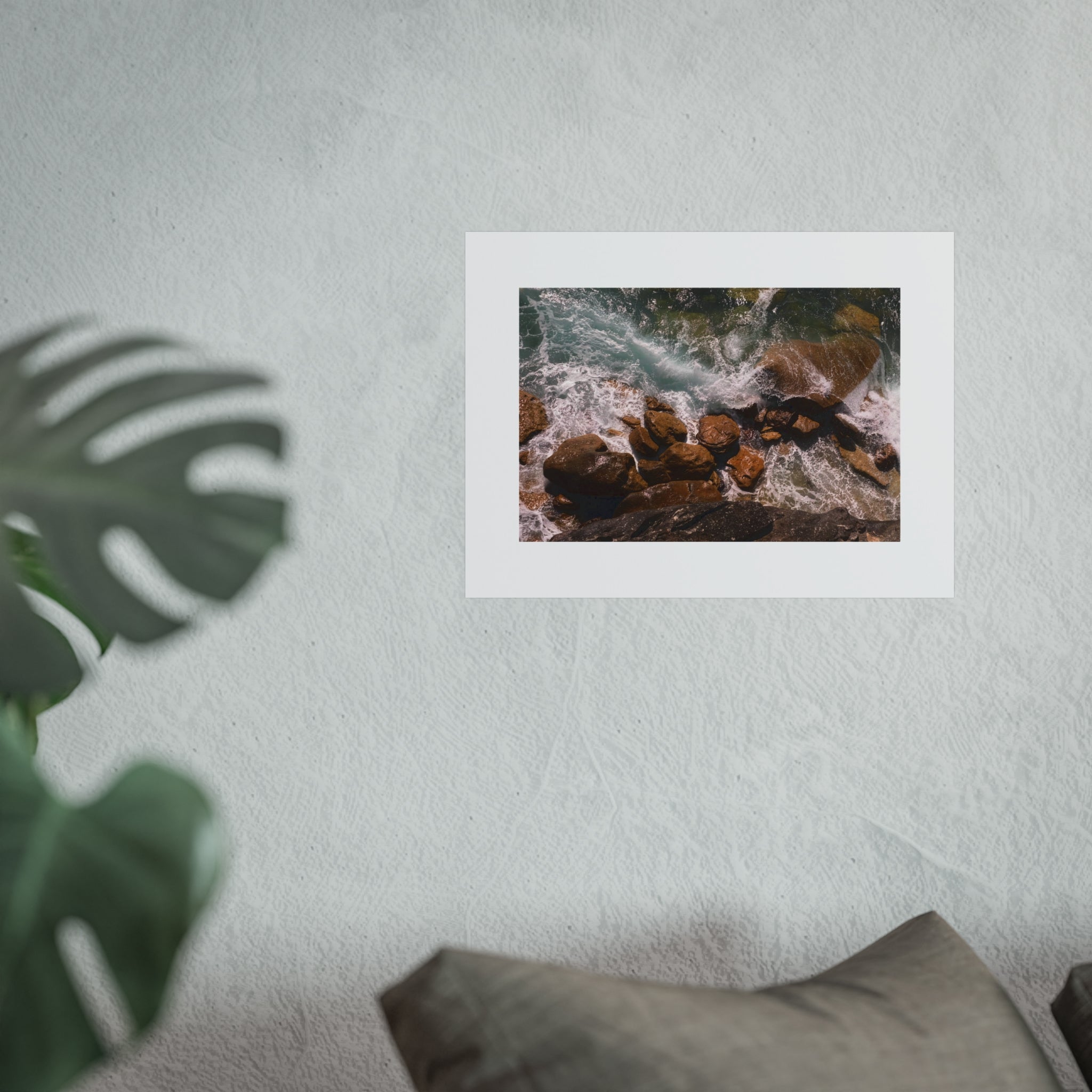 Coastal Rocks Fine Art Poster - Ocean Waves Photography Print