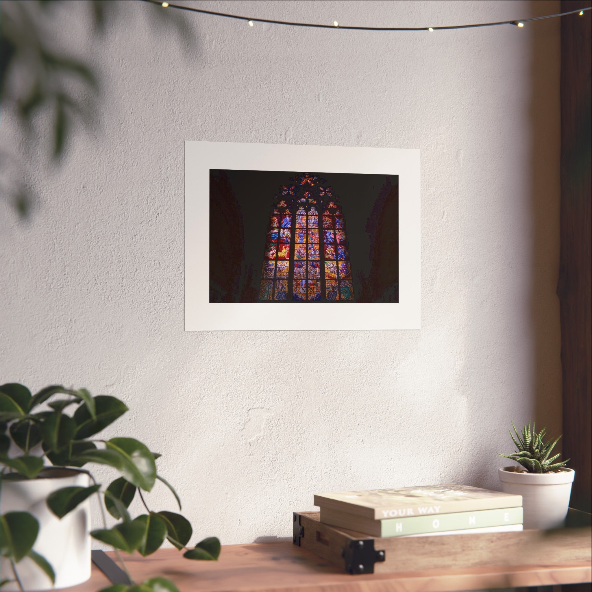 Stained Glass Cathedral Poster — Fine Art Church Window Print
