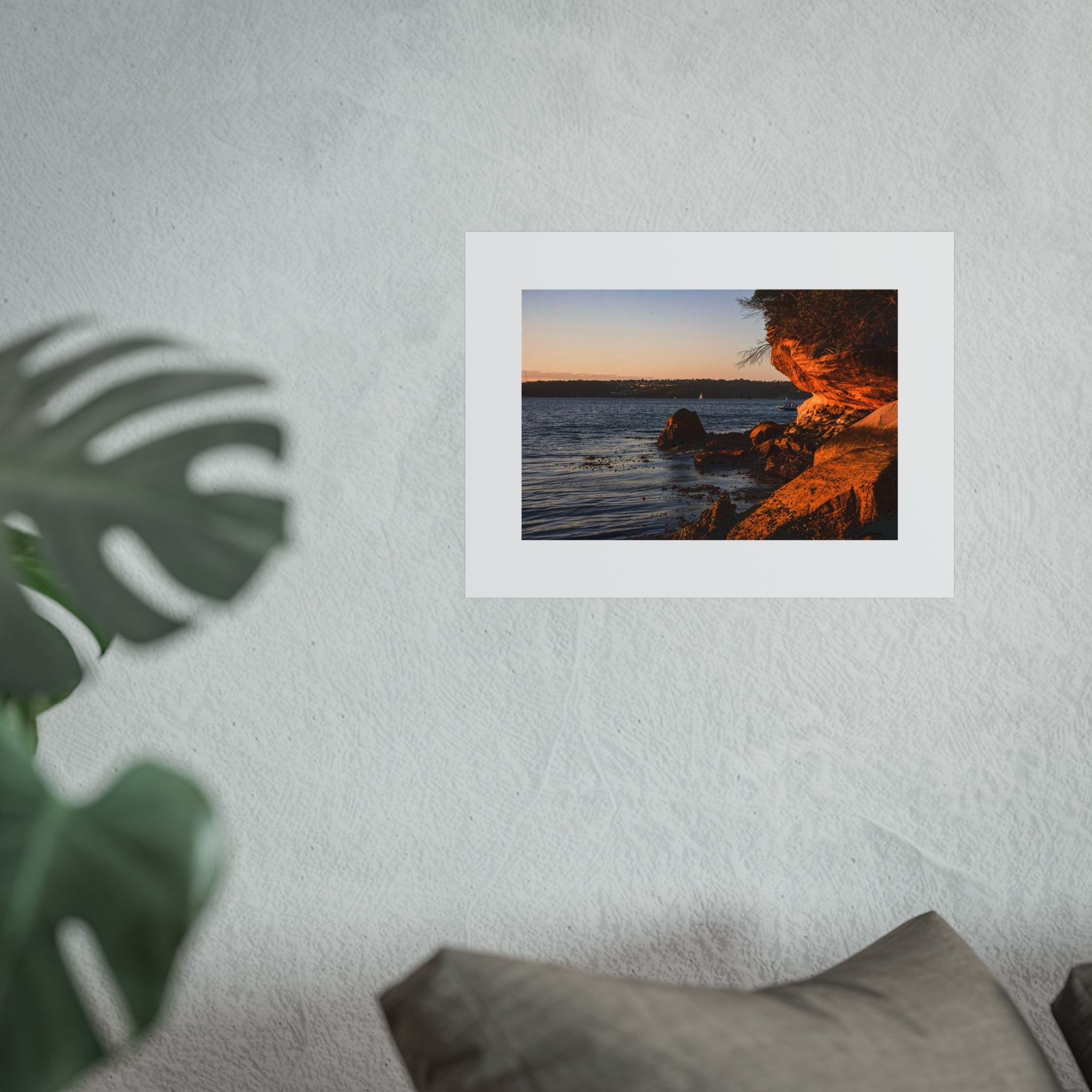 Sandstone Cliff Sunset Fine Art Poster - Sydney Coast Photography Print