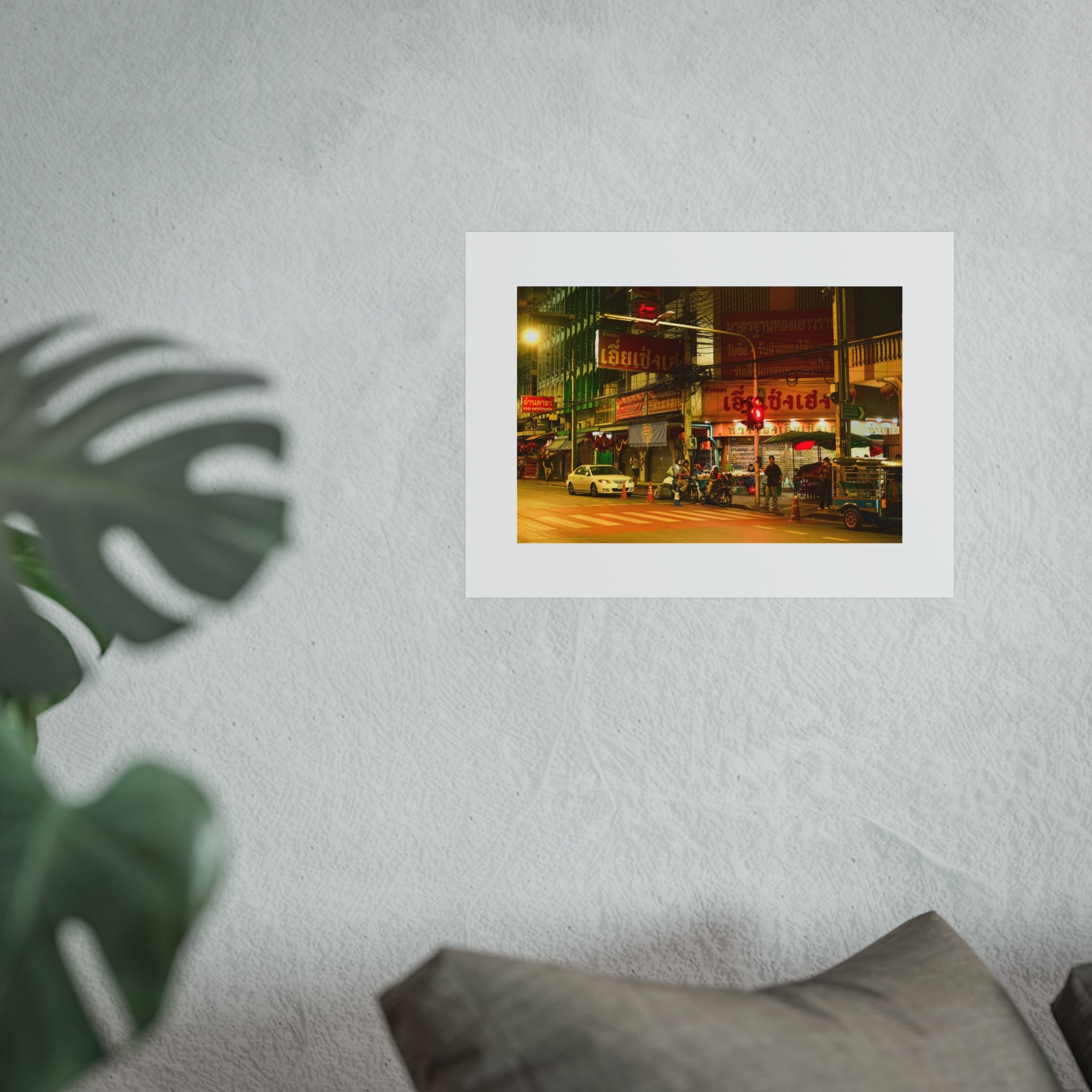 Night Market Street Scene — Bangkok Urban Photography Print