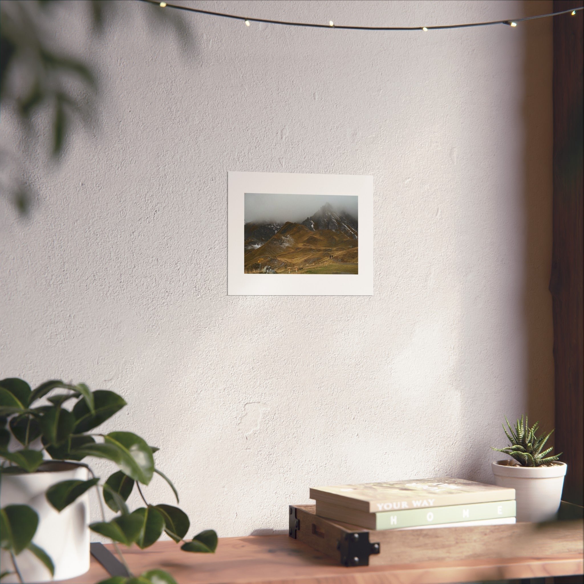 Mountain Hikers Fine Art Print - Swiss Alps Photography Print