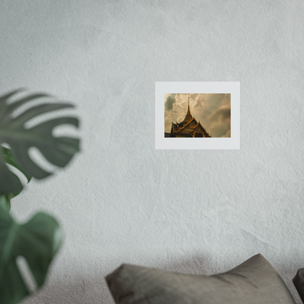 Golden Temple Fine Art Poster — Thai Architecture Wall Print
