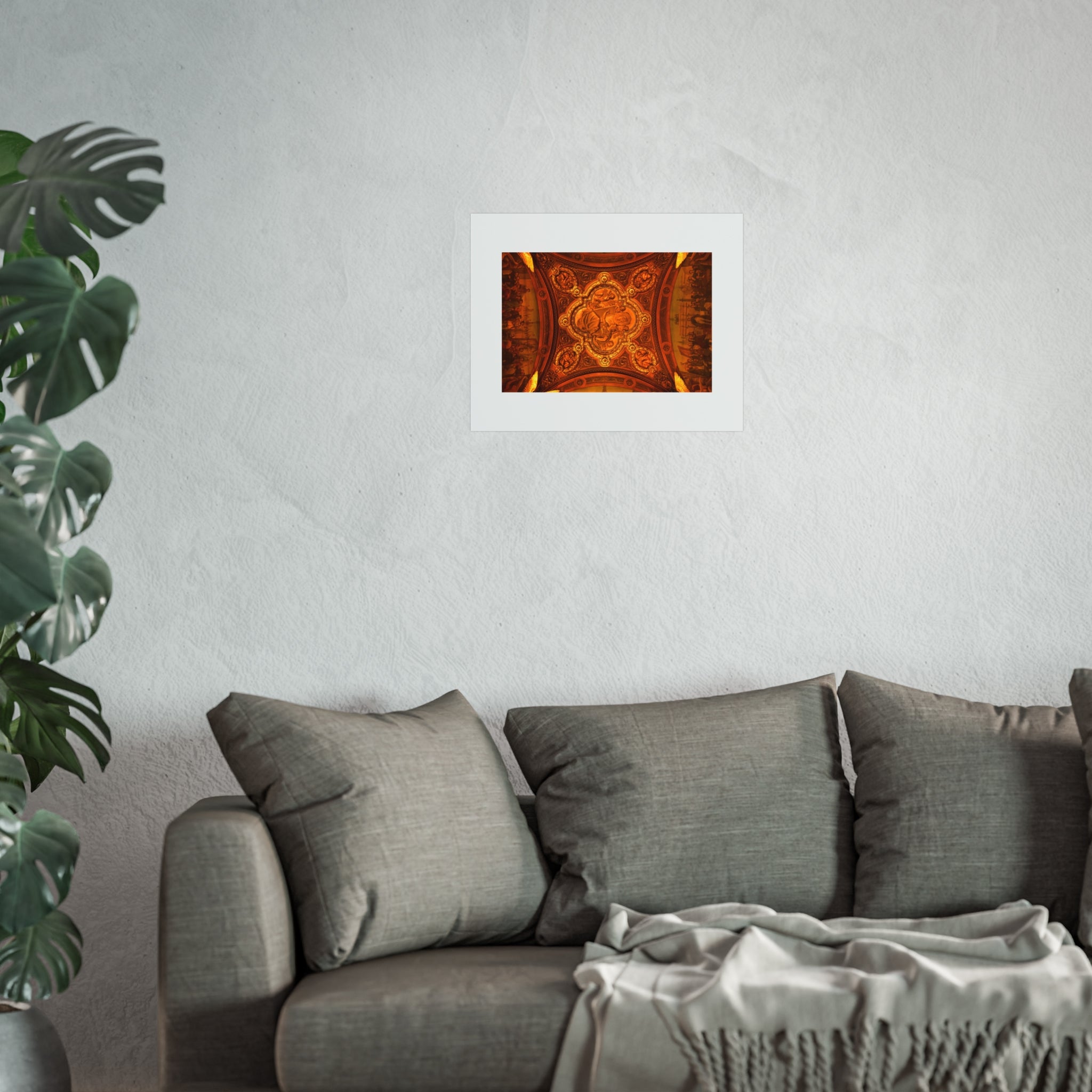 Baroque Ceiling Fine Art Poster - Ornate Architecture Photography Print