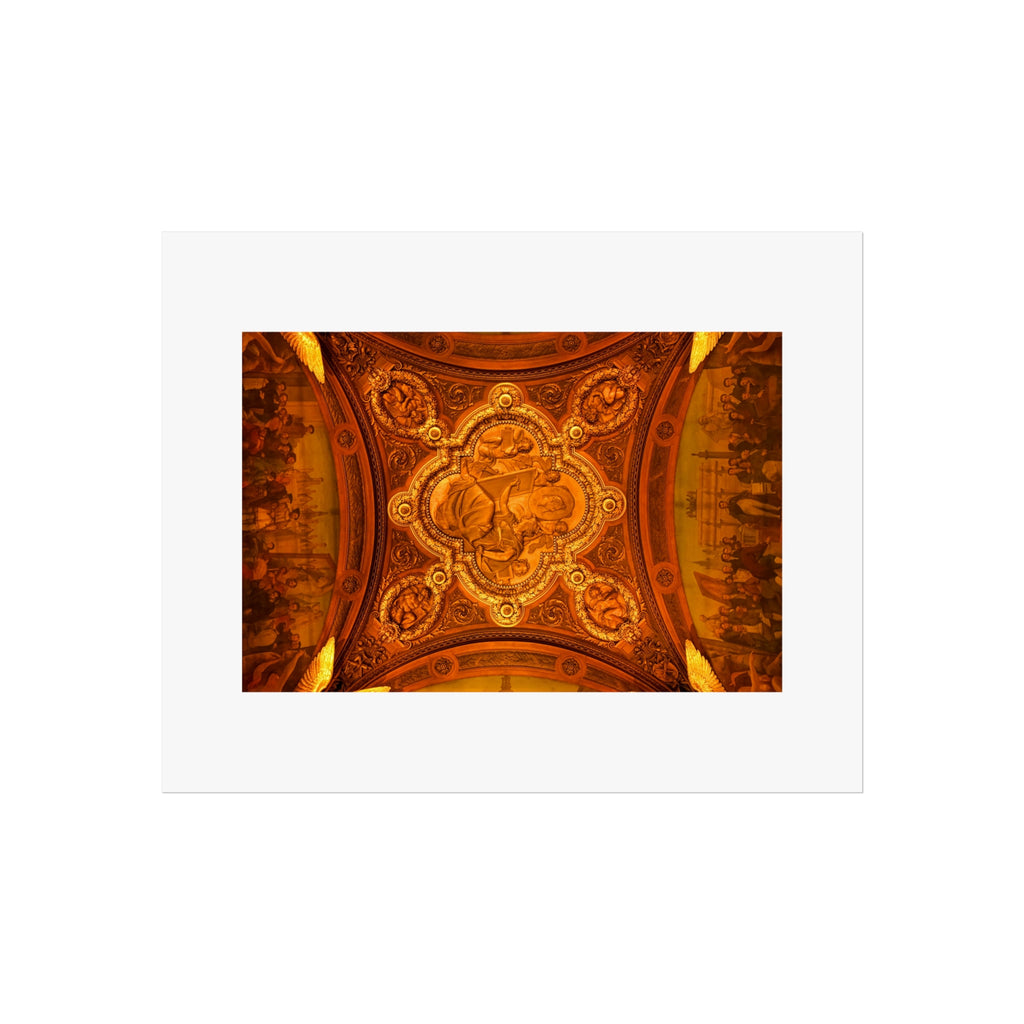 Baroque Ceiling Fine Art Poster - Ornate Architecture Photography Print