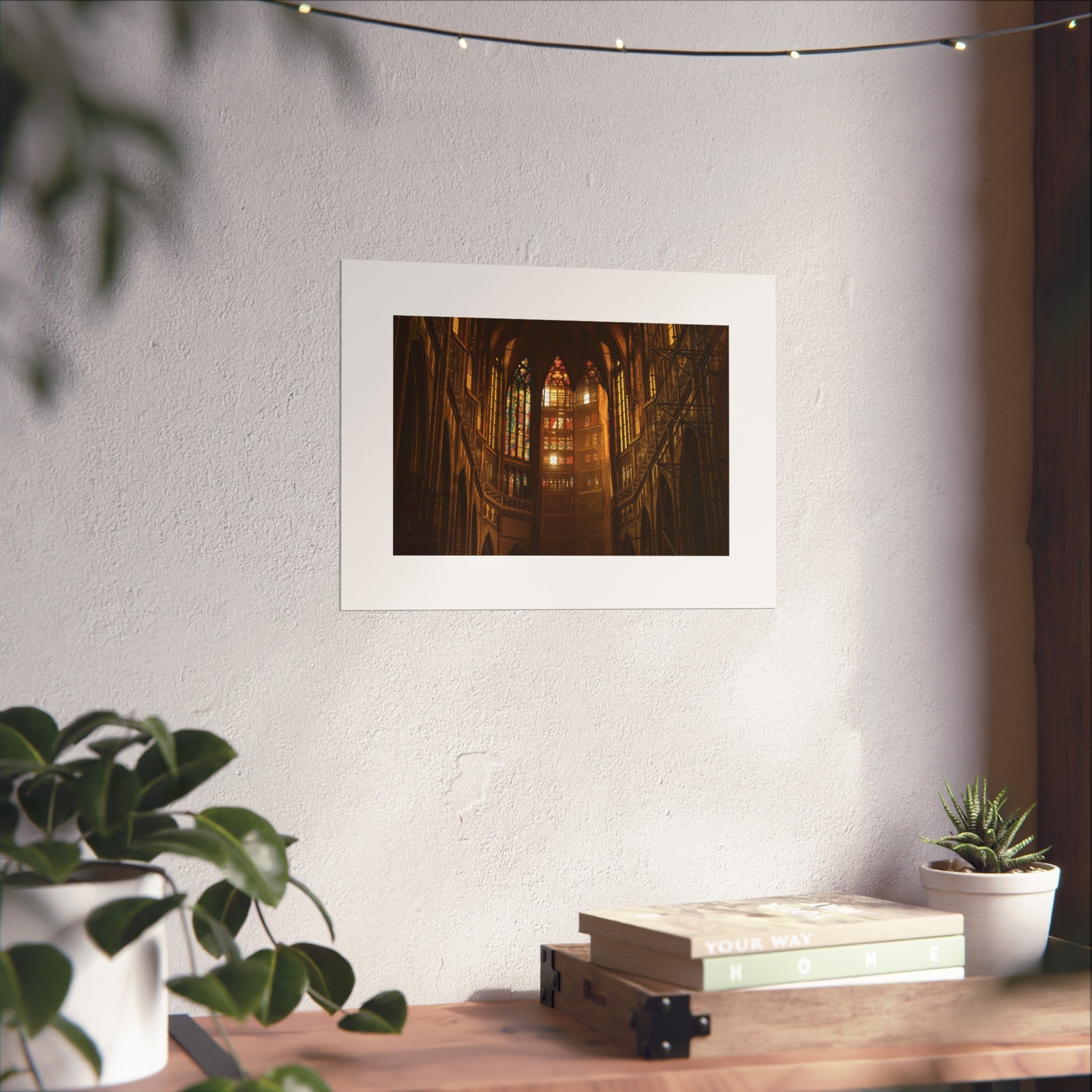 Cathedral Interior Fine Art poster - Gothic Architecture Photography Print