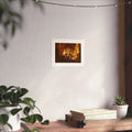 Cathedral Interior Fine Art Poster — Warm Golden Church Print