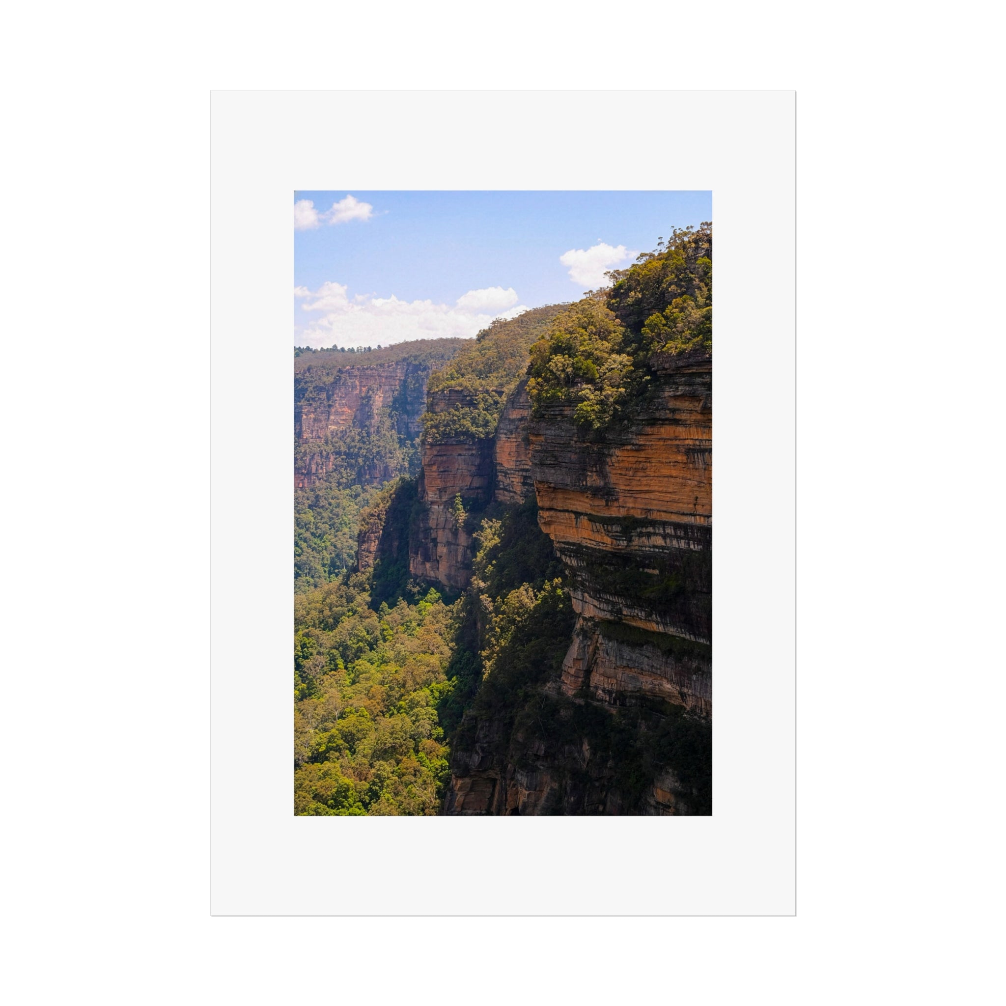 Cliffside Canyon Fine Art Poster — Scenic Mountain Landscape Wall Art
