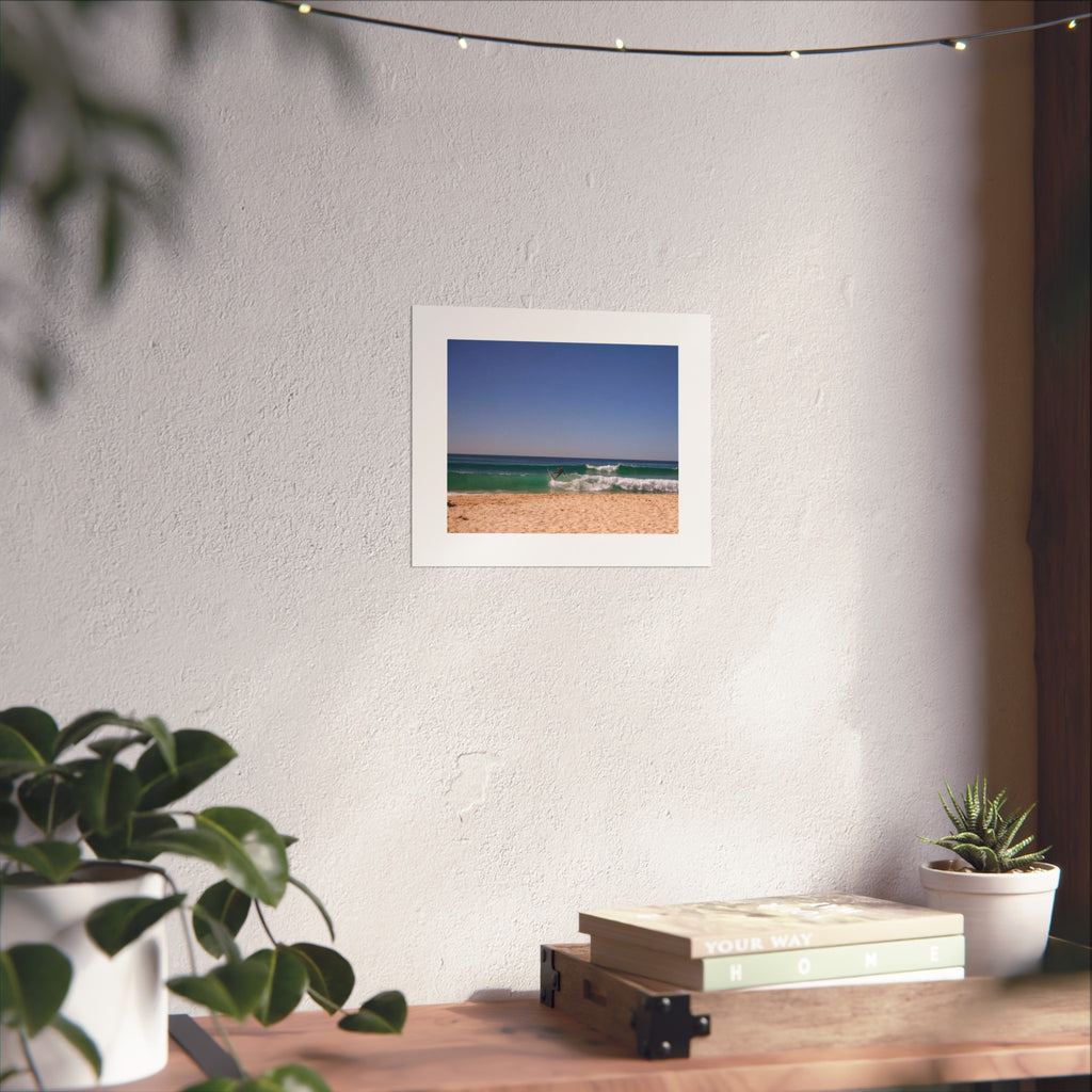 Surfer Fine Art Poster - Beach Action Photography Print