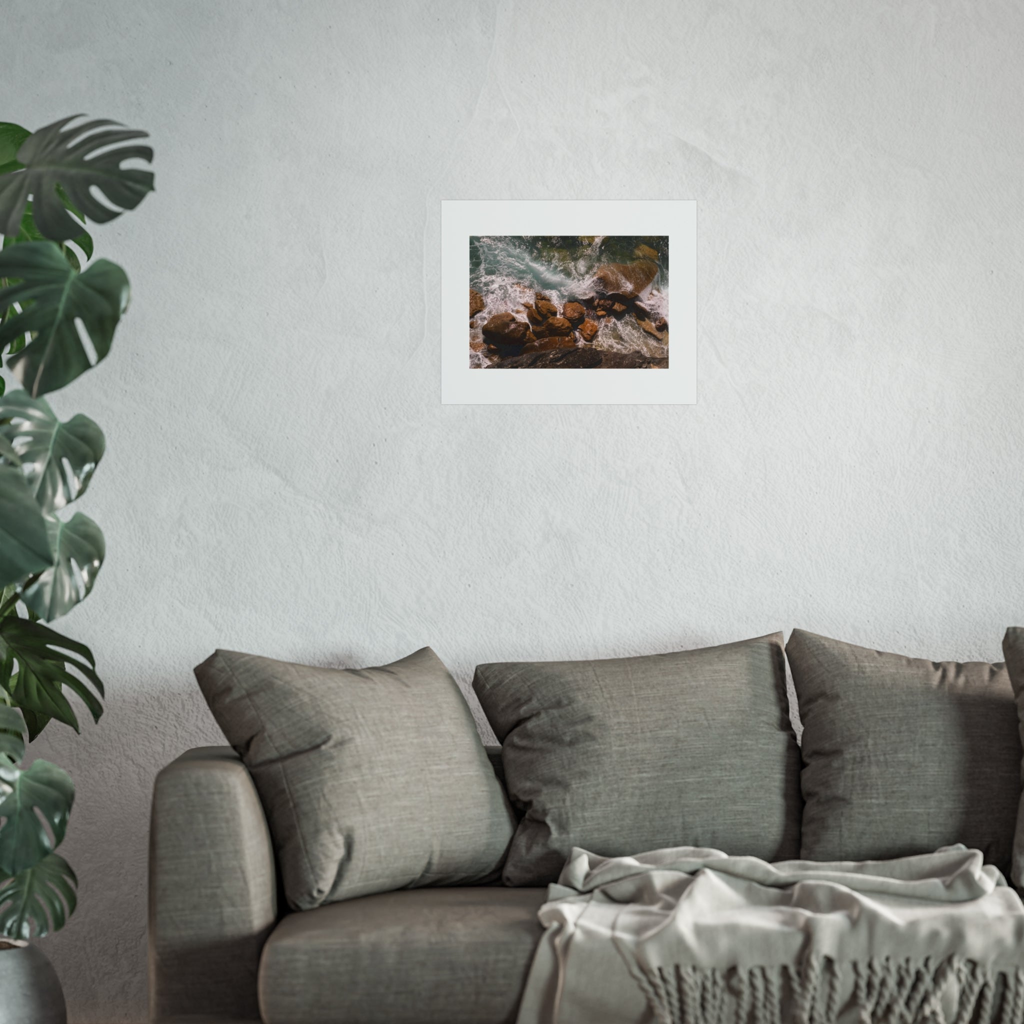 Coastal Rocks Fine Art Poster - Ocean Waves Photography Print