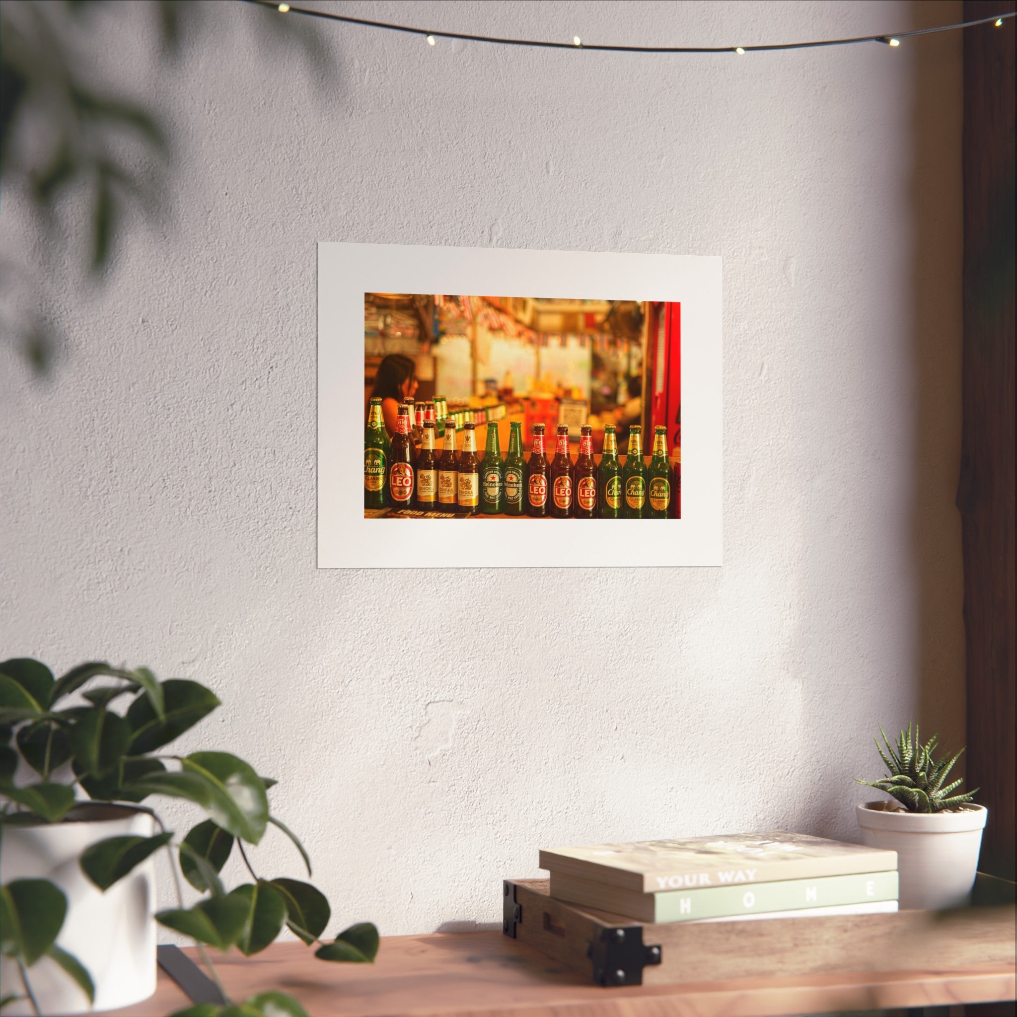 Thai Beer Print Fine Art Poster - Street Market Photography Print