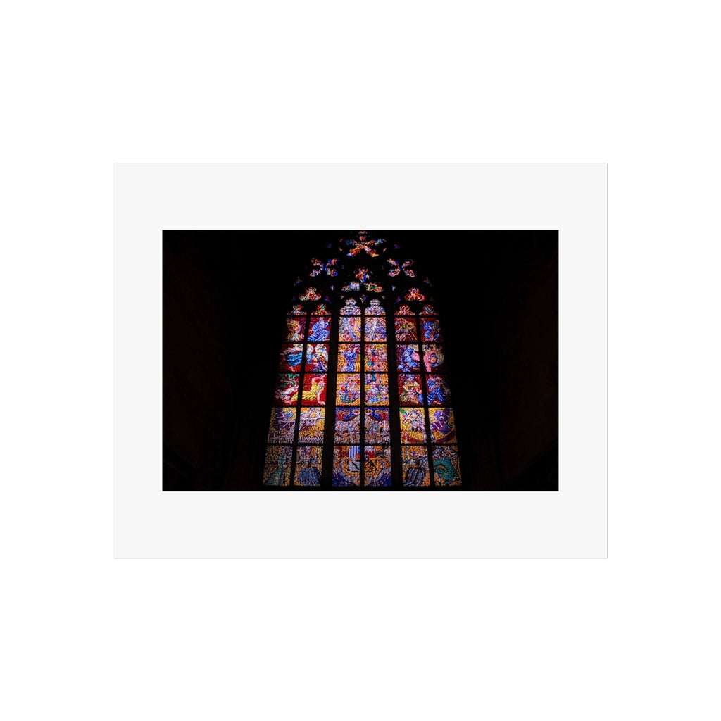 Stained Glass Cathedral Poster — Fine Art Church Window Print