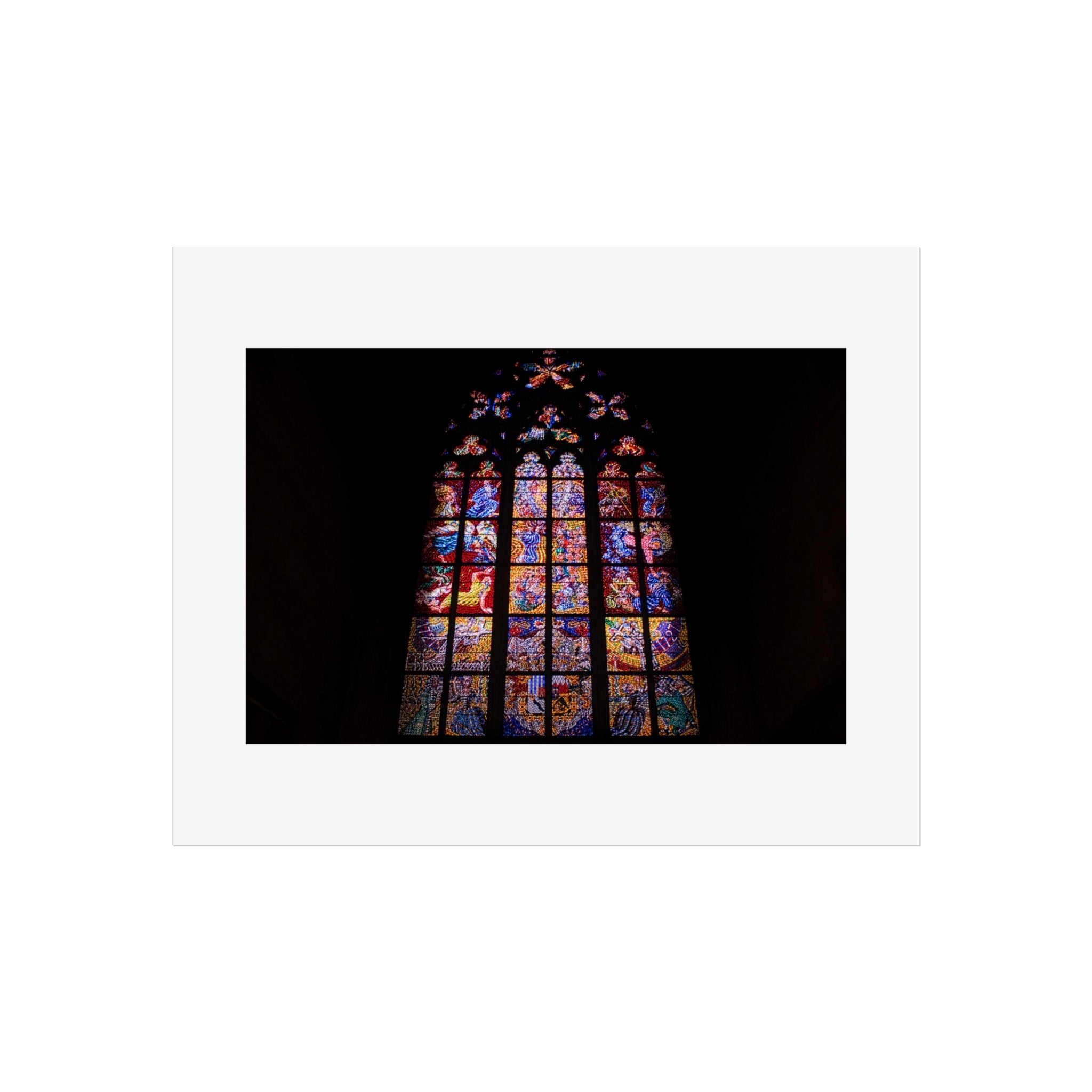 Stained Glass Cathedral Poster — Fine Art Church Window Print
