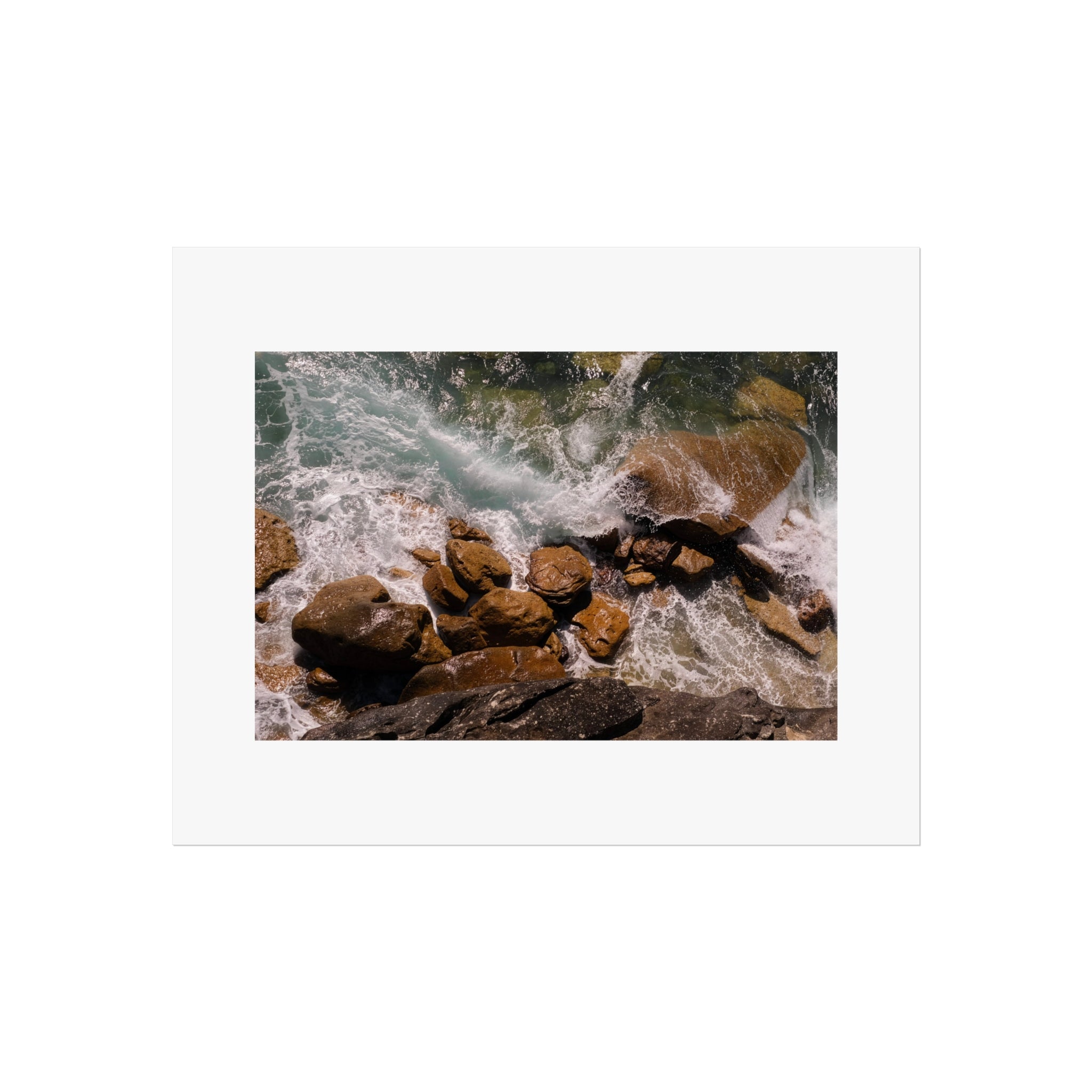 Coastal Rocks Fine Art Poster - Ocean Waves Photography Print