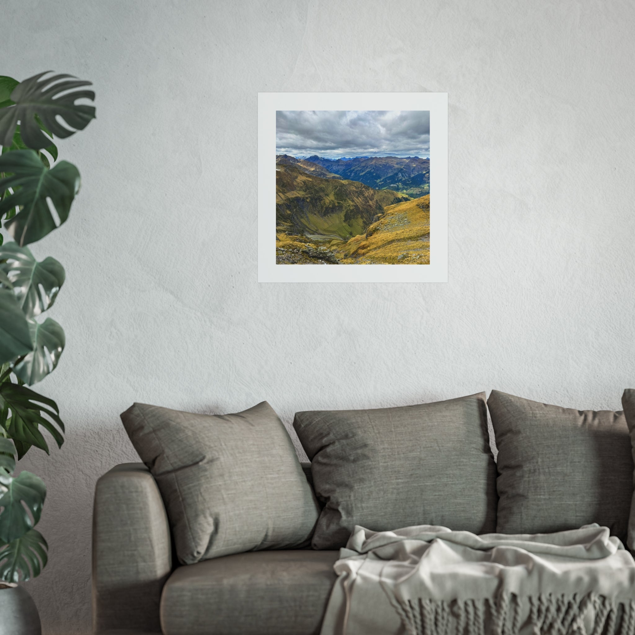 Mountain Landscape Fine Art Poster — Alpine Valley Scenic Wall Art