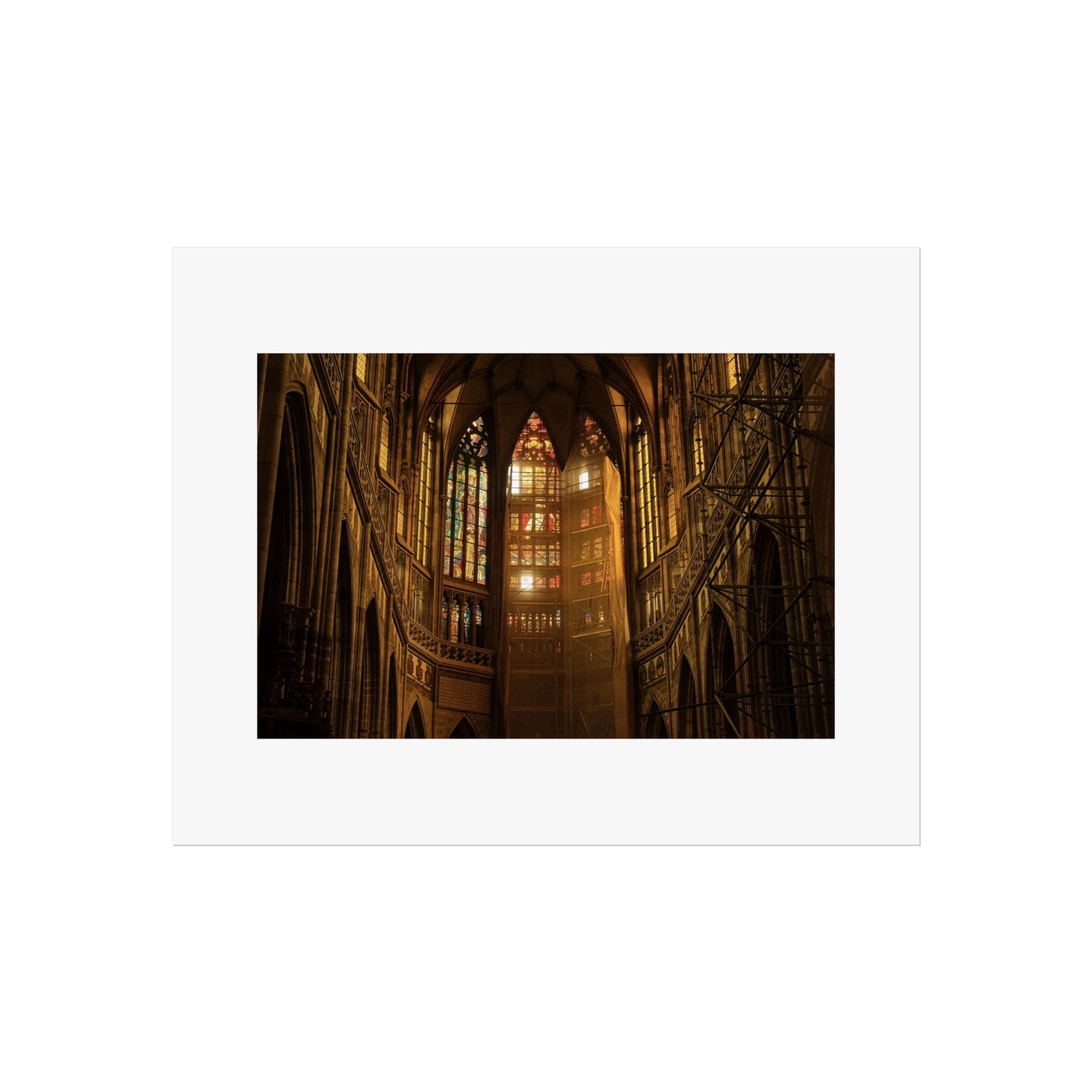 Cathedral Interior Fine Art poster - Gothic Architecture Photography Print