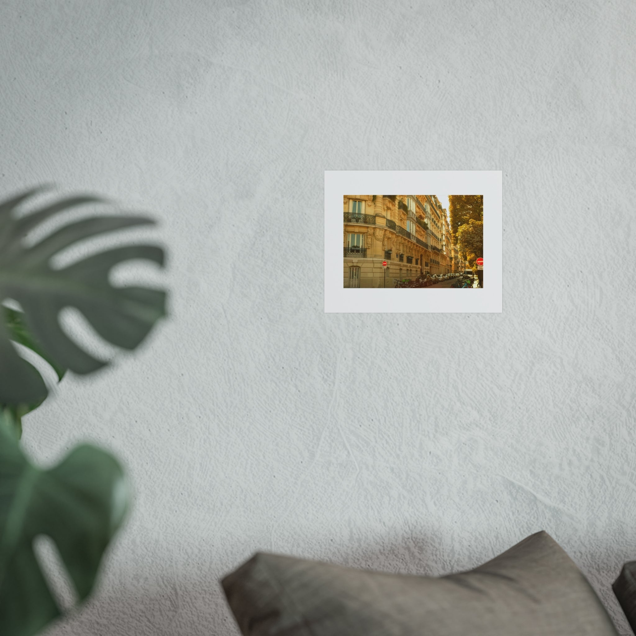 Paris Street Fine Art Poster — Sunlit Haussmann Architecture Wall Art
