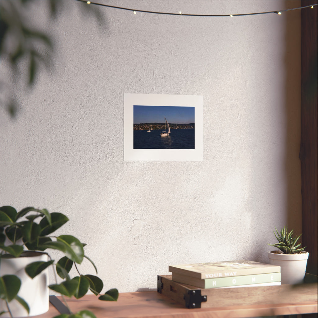 Sailboat Fine Art Poster — Nautical Seascape Wall Art
