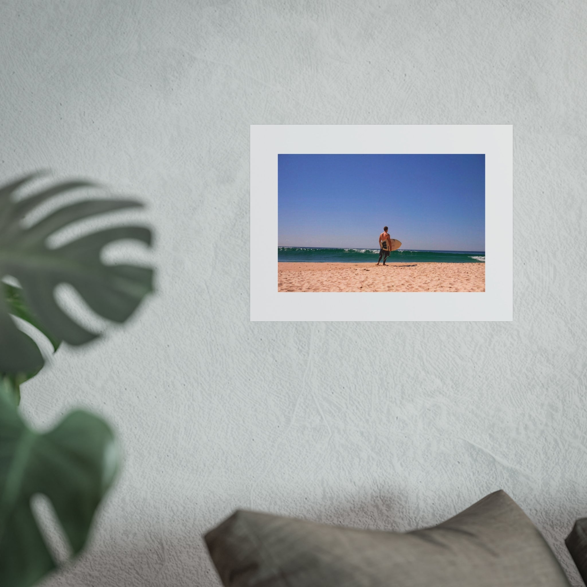 Surfer Contemplating Poster - Beach Lifestyle Photography Print