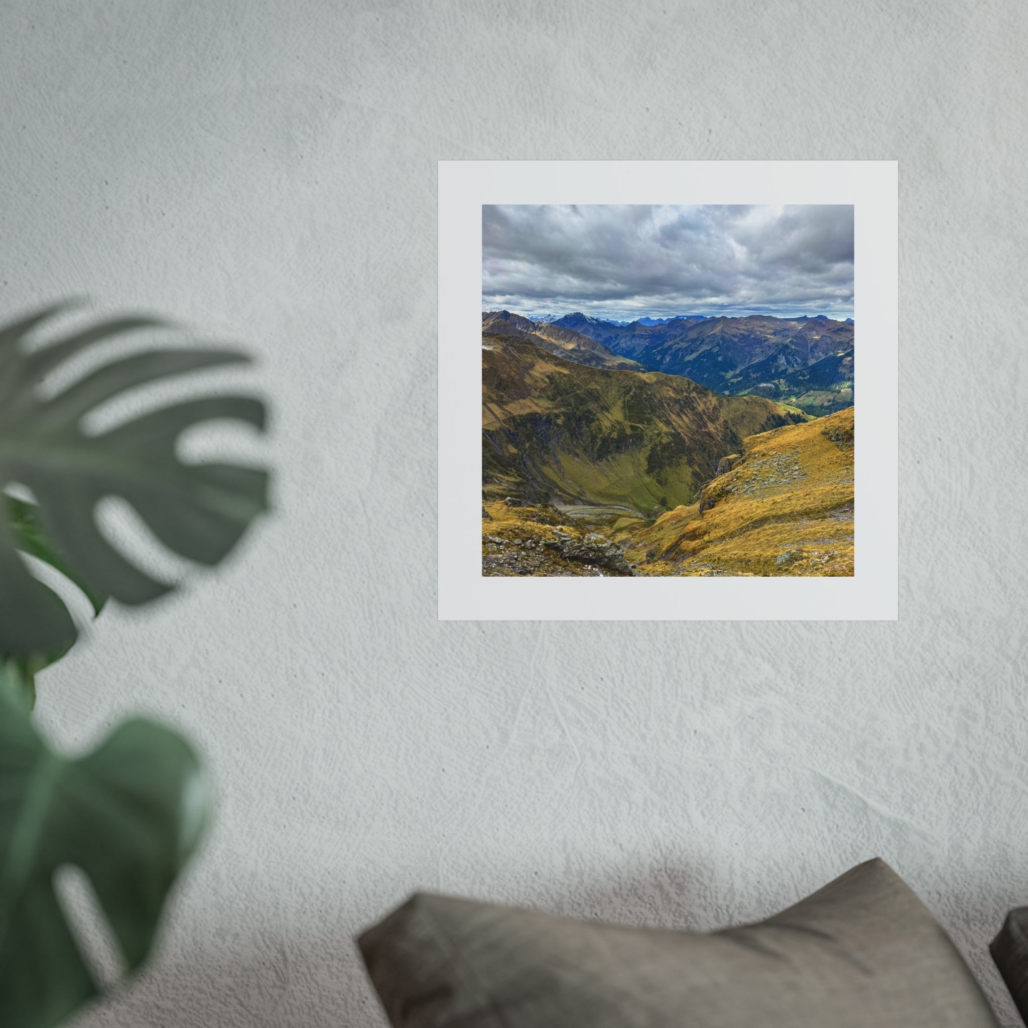 Mountain Landscape Fine Art Poster — Alpine Valley Scenic Wall Art