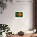 Dahlia Bloom Fine Art Poster — Vibrant Orange Flower Wall Art