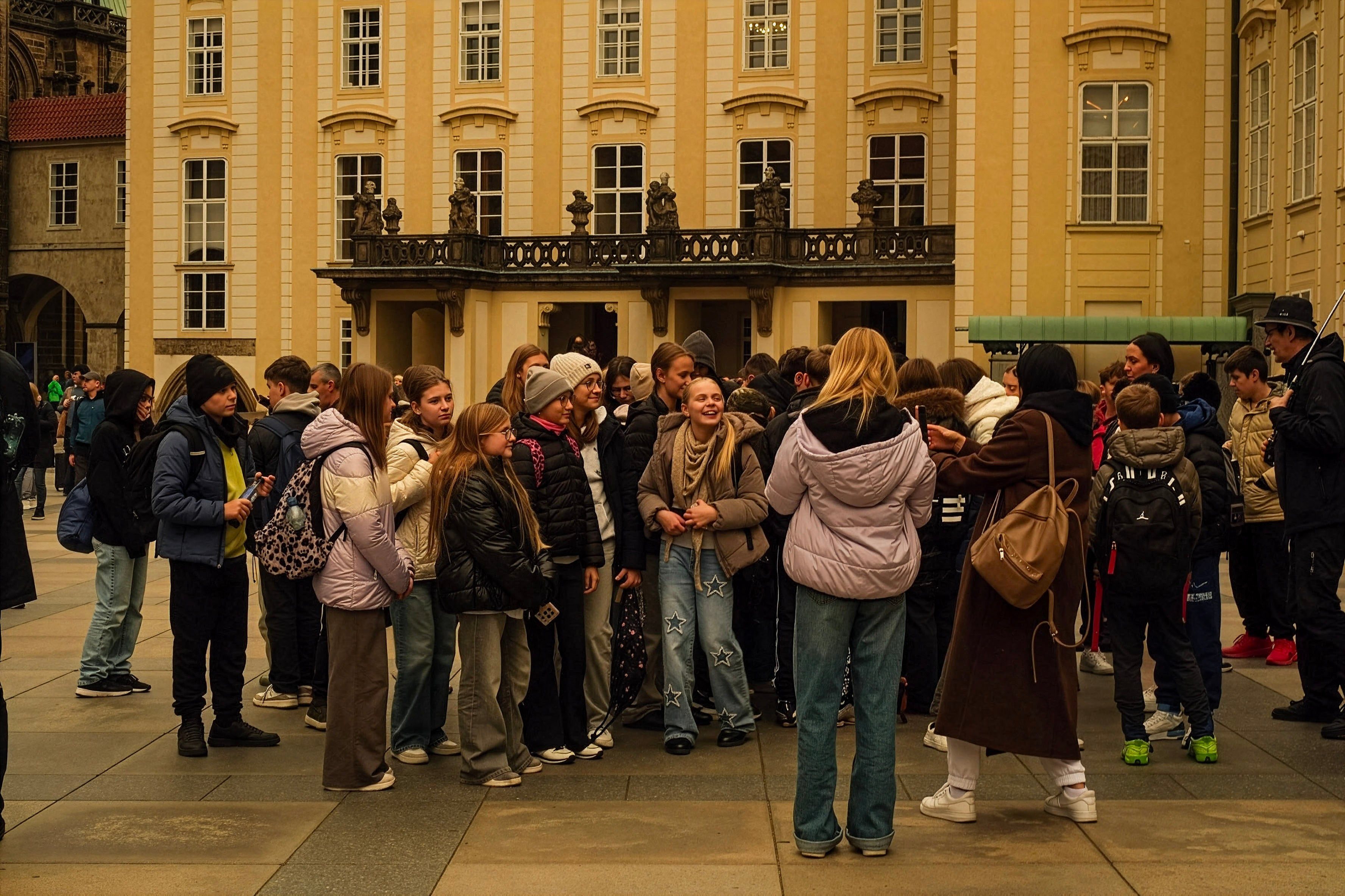Prague Tour Group Photo - Old Town Travel Scene