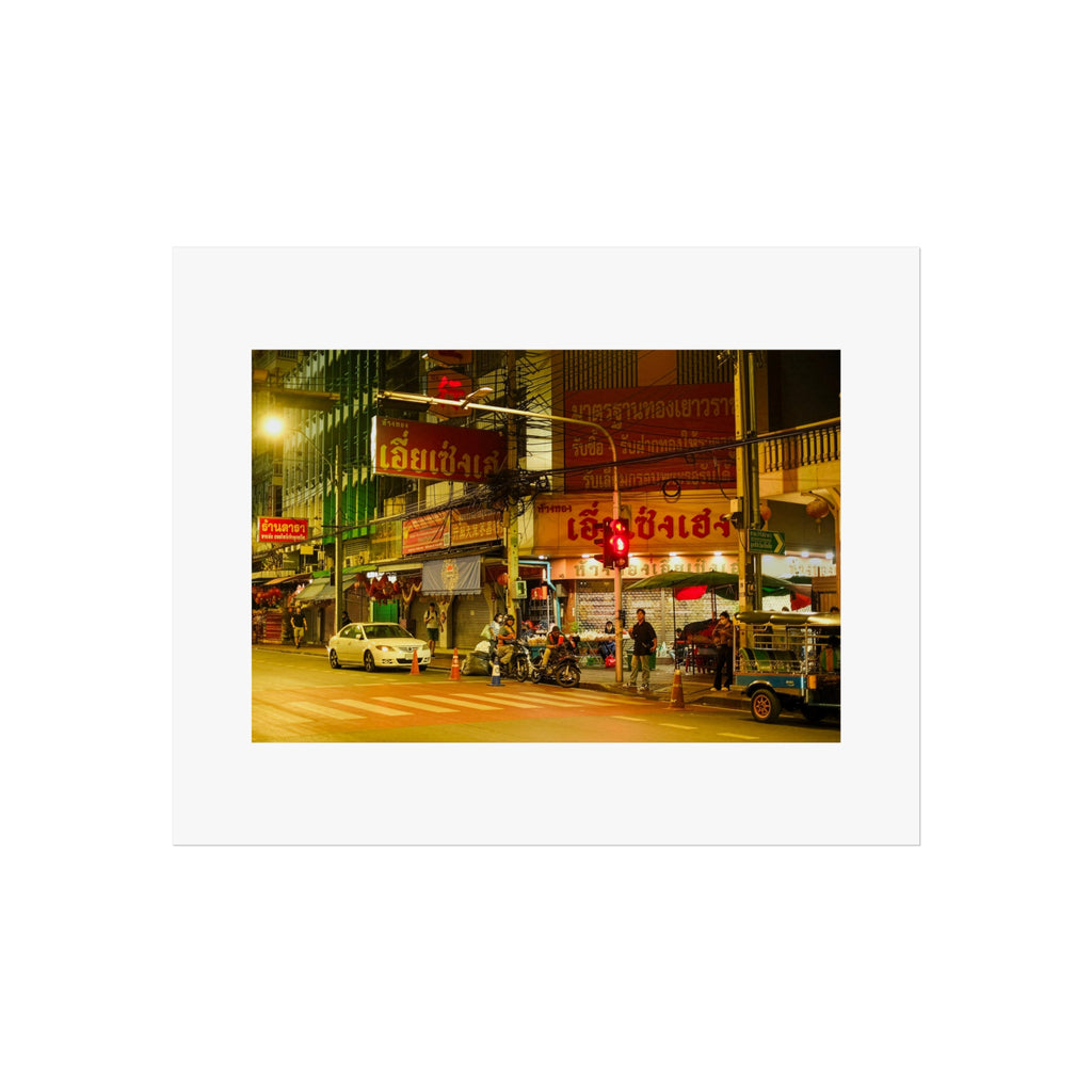 Night Market Street Scene — Bangkok Urban Photography Print