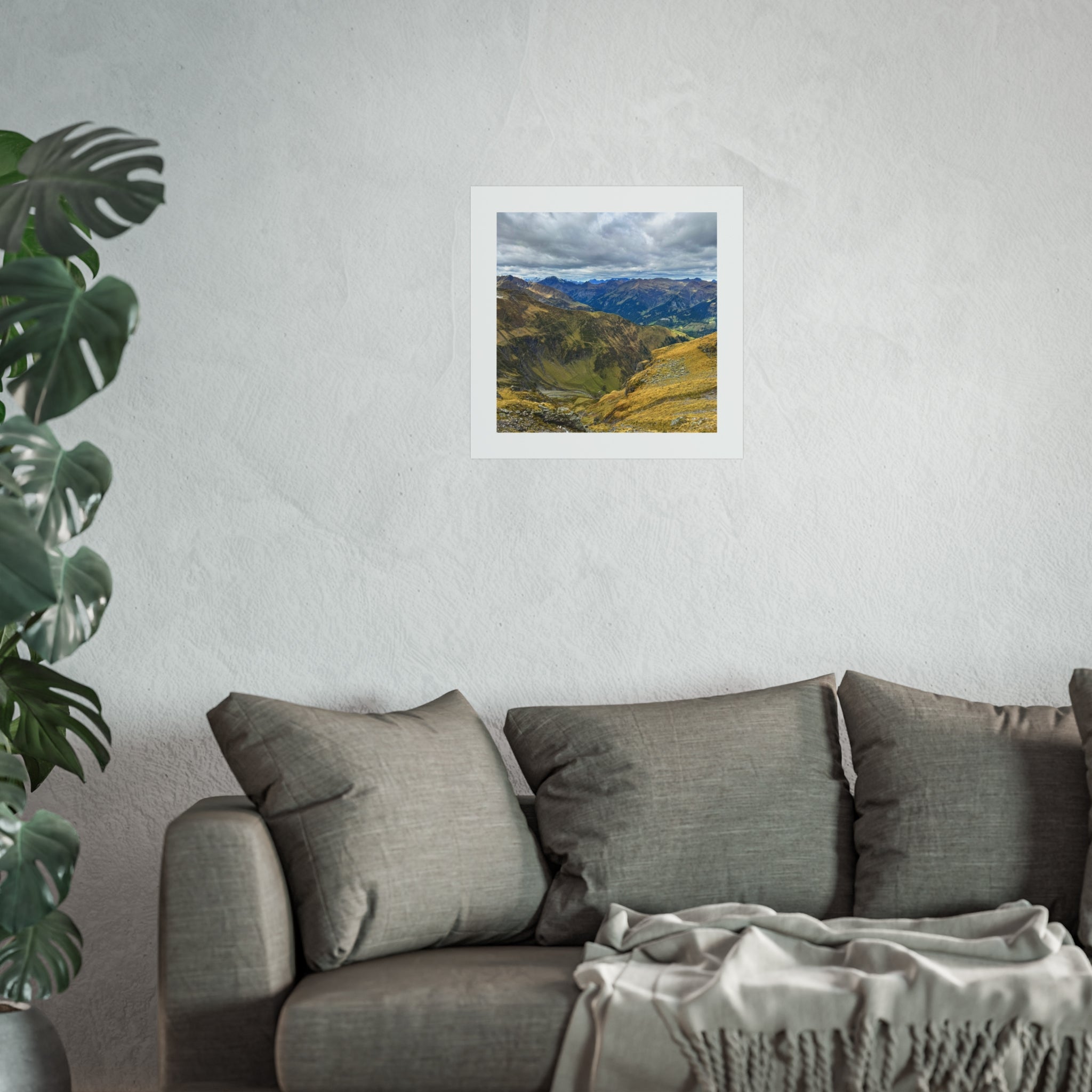 Mountain Landscape Fine Art Poster — Alpine Valley Scenic Wall Art