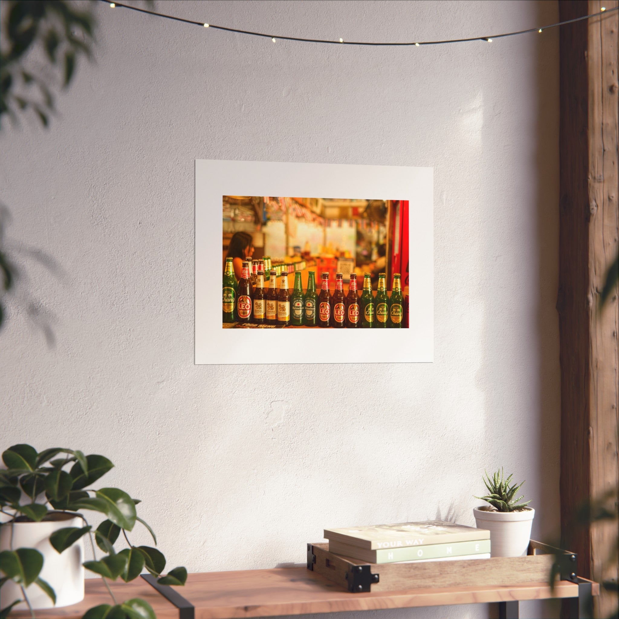 Thai Beer Print Fine Art Poster - Street Market Photography Print
