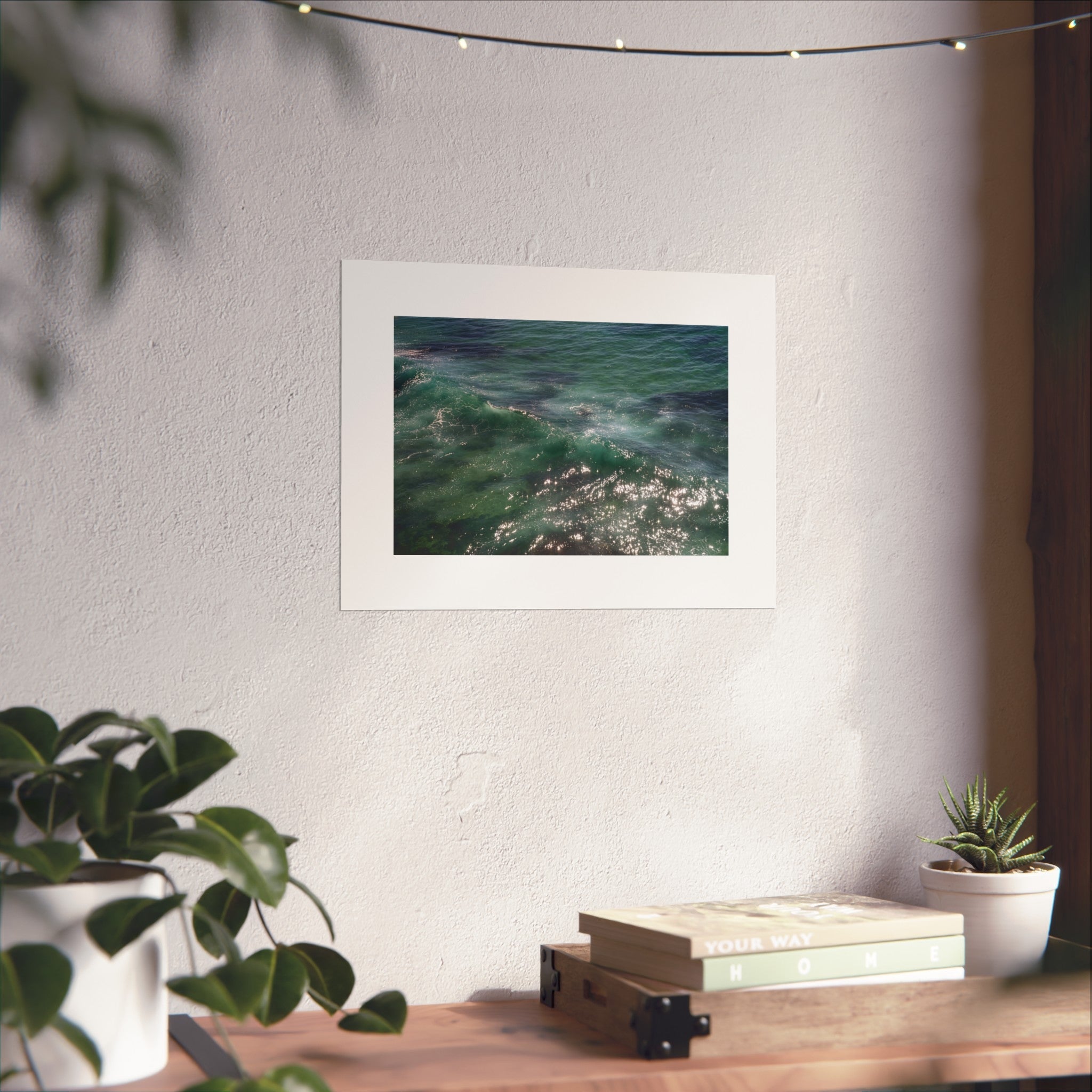 Ocean Waves Fine Art Poster - Sparkling Water Photography Print