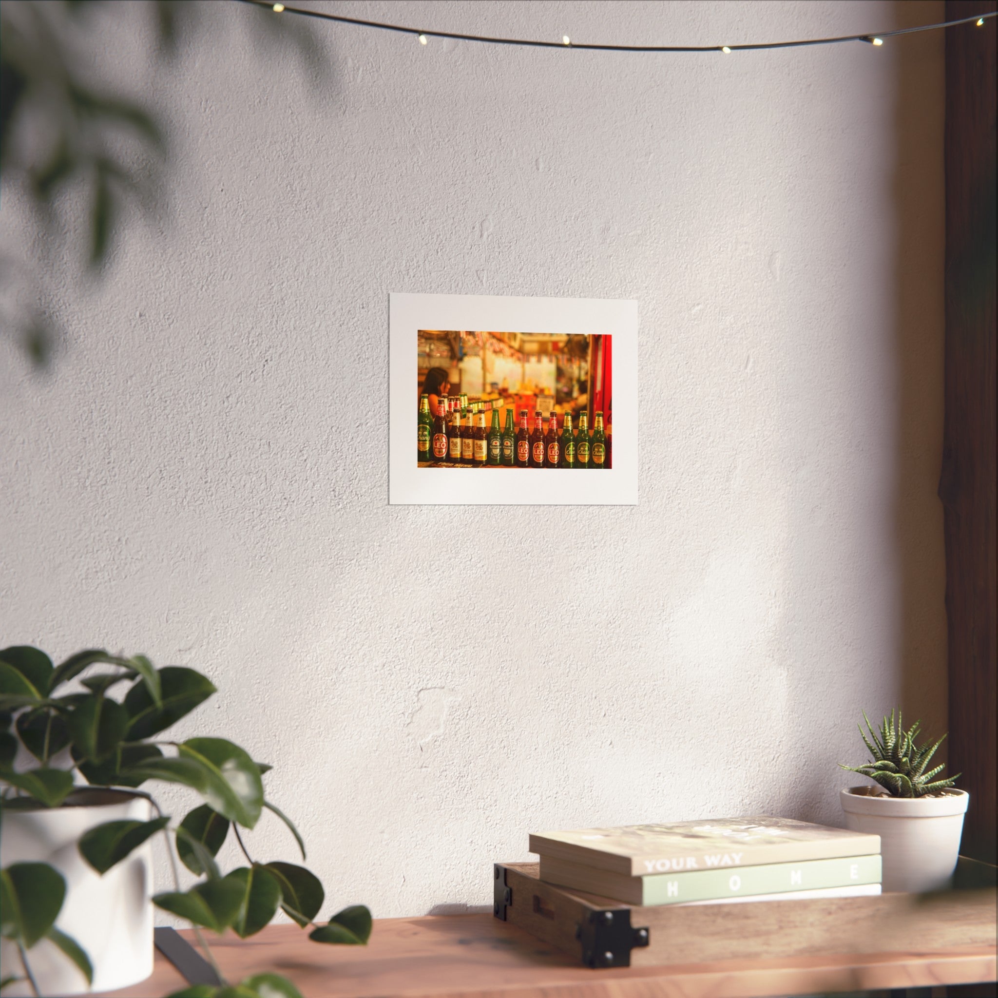 Thai Beer Print Fine Art Poster - Street Market Photography Print