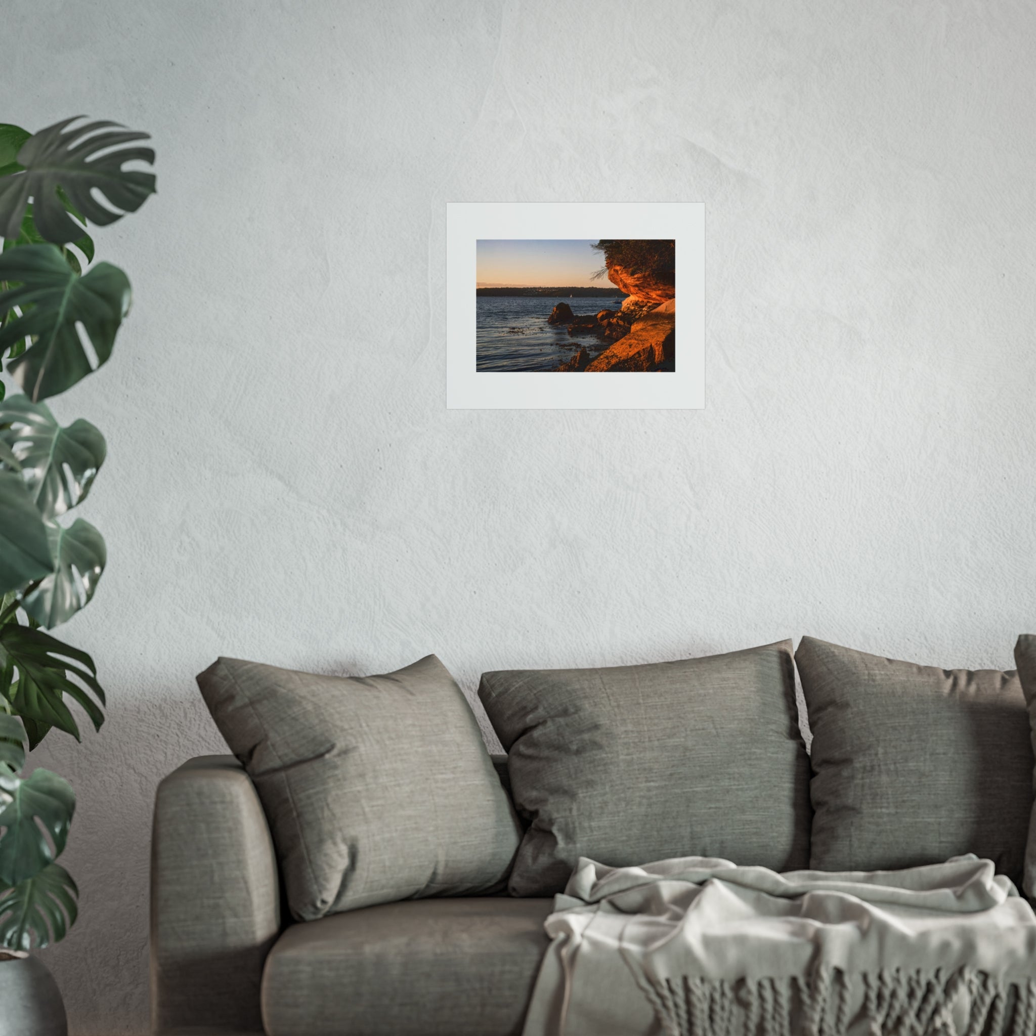 Sandstone Cliff Sunset Fine Art Poster - Sydney Coast Photography Print