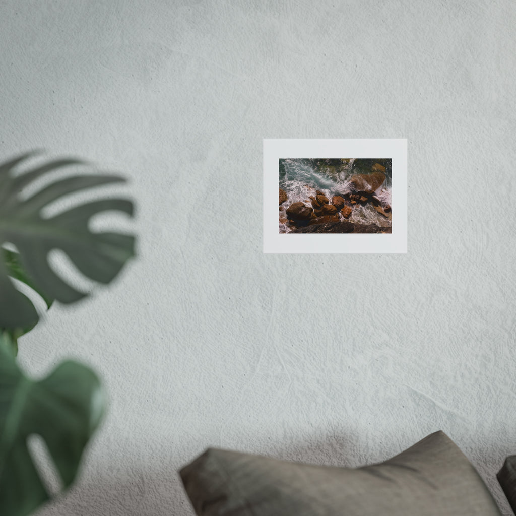 Coastal Rocks Fine Art Poster - Ocean Waves Photography Print