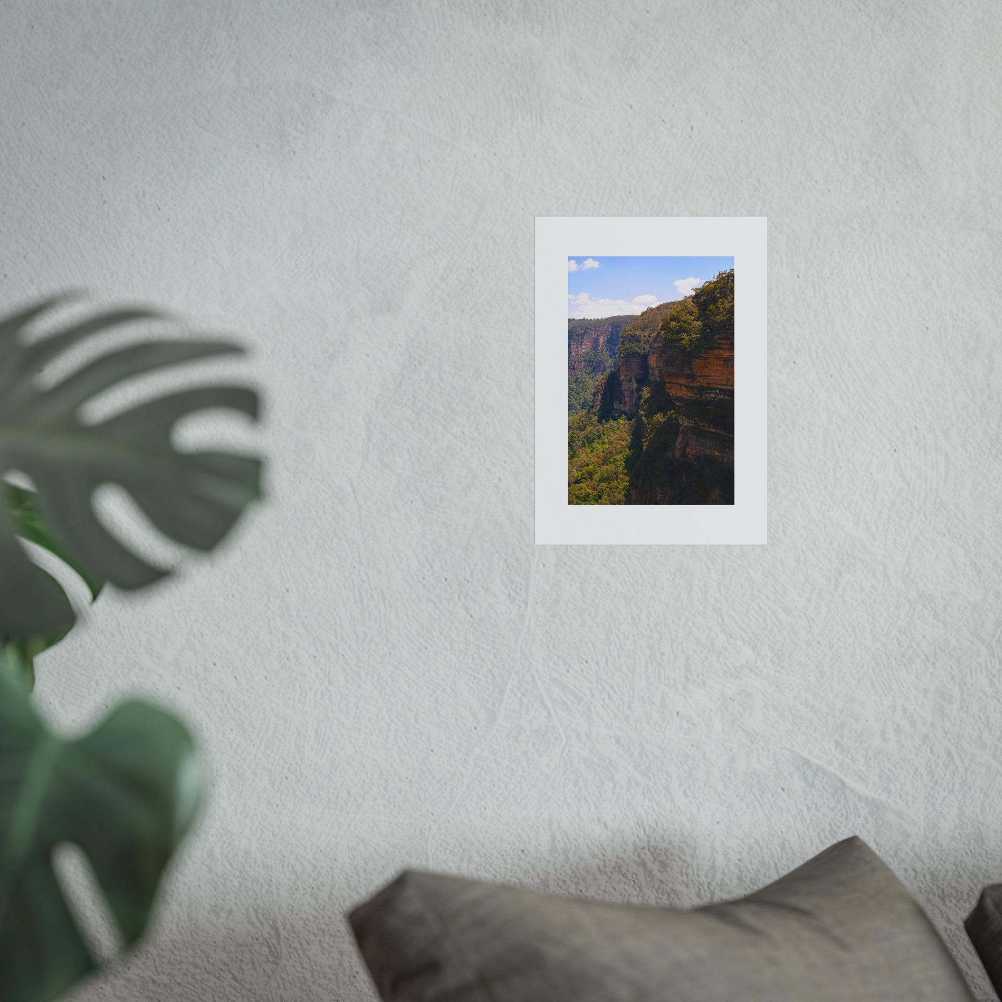 Cliffside Canyon Fine Art Poster — Scenic Mountain Landscape Wall Art