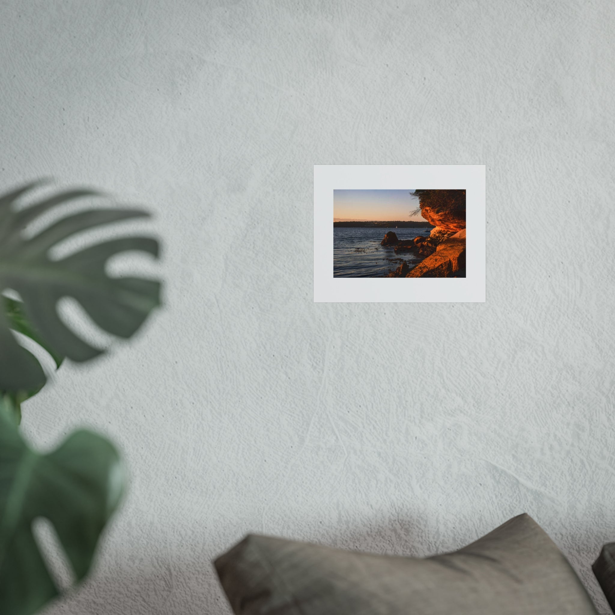 Sandstone Cliff Sunset Fine Art Poster - Sydney Coast Photography Print