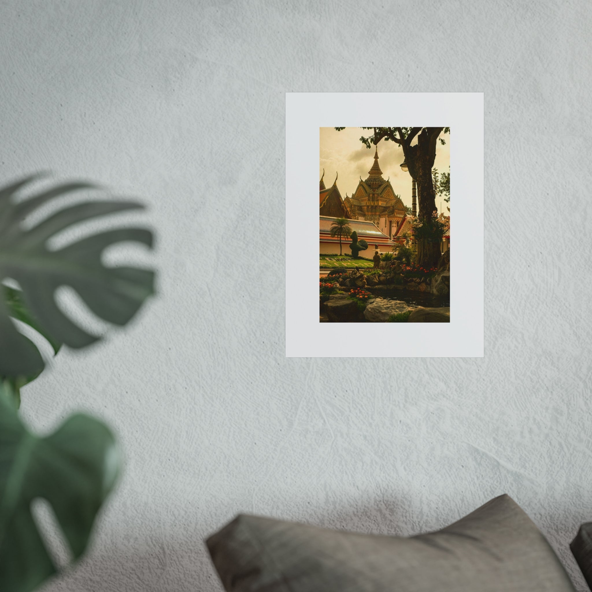 Thai Temple Fine Art Poster — Vintage Golden Palace