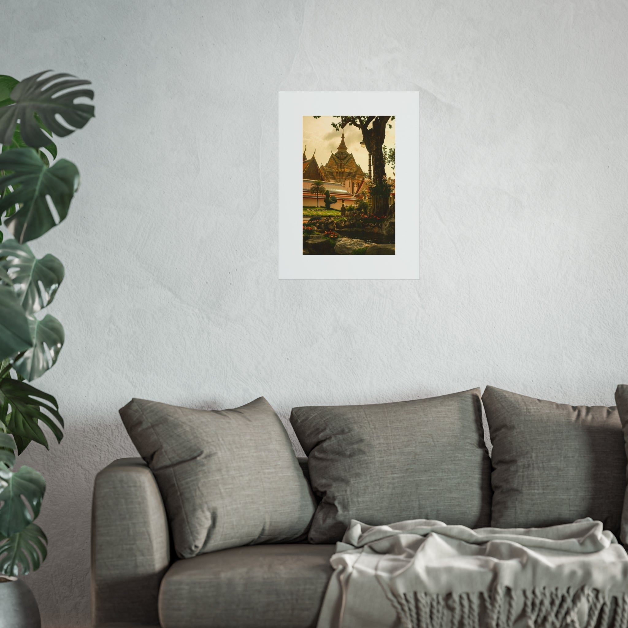 Thai Temple Fine Art Poster — Vintage Golden Palace