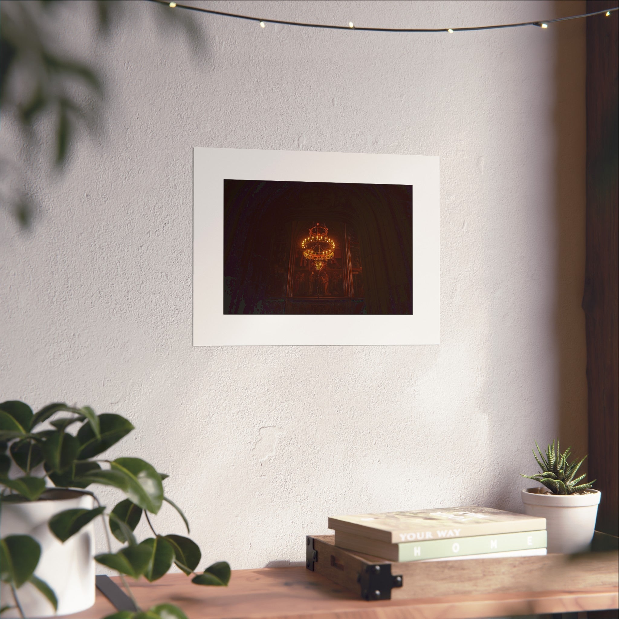 Cathedral Chandelier Fine Art Poster - Gothic Interior Photography Print