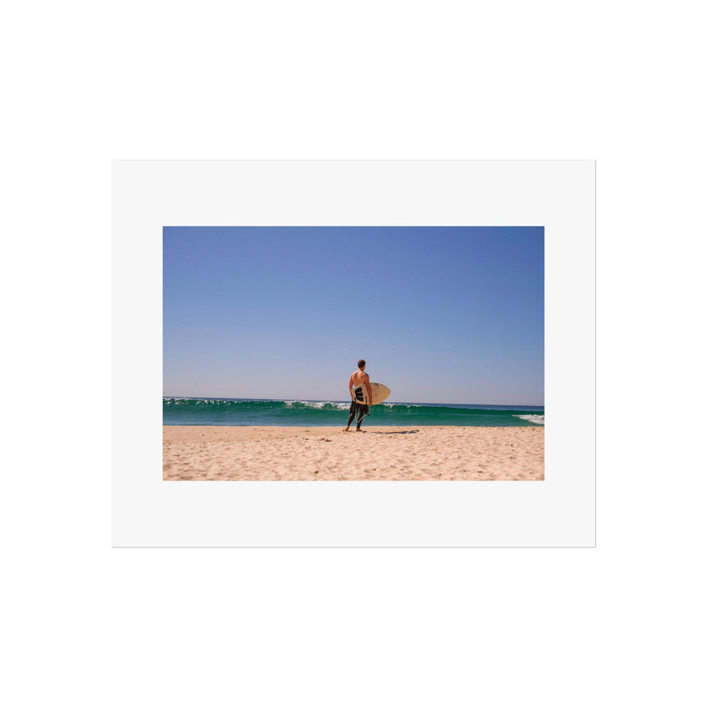Surfer Contemplating Poster - Beach Lifestyle Photography Print