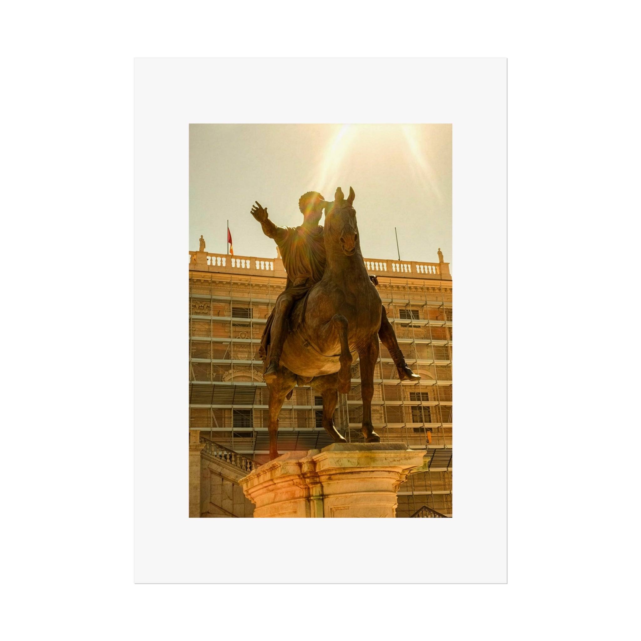 Equestrian Statue Fine Art Poster - European Monument Photography Print
