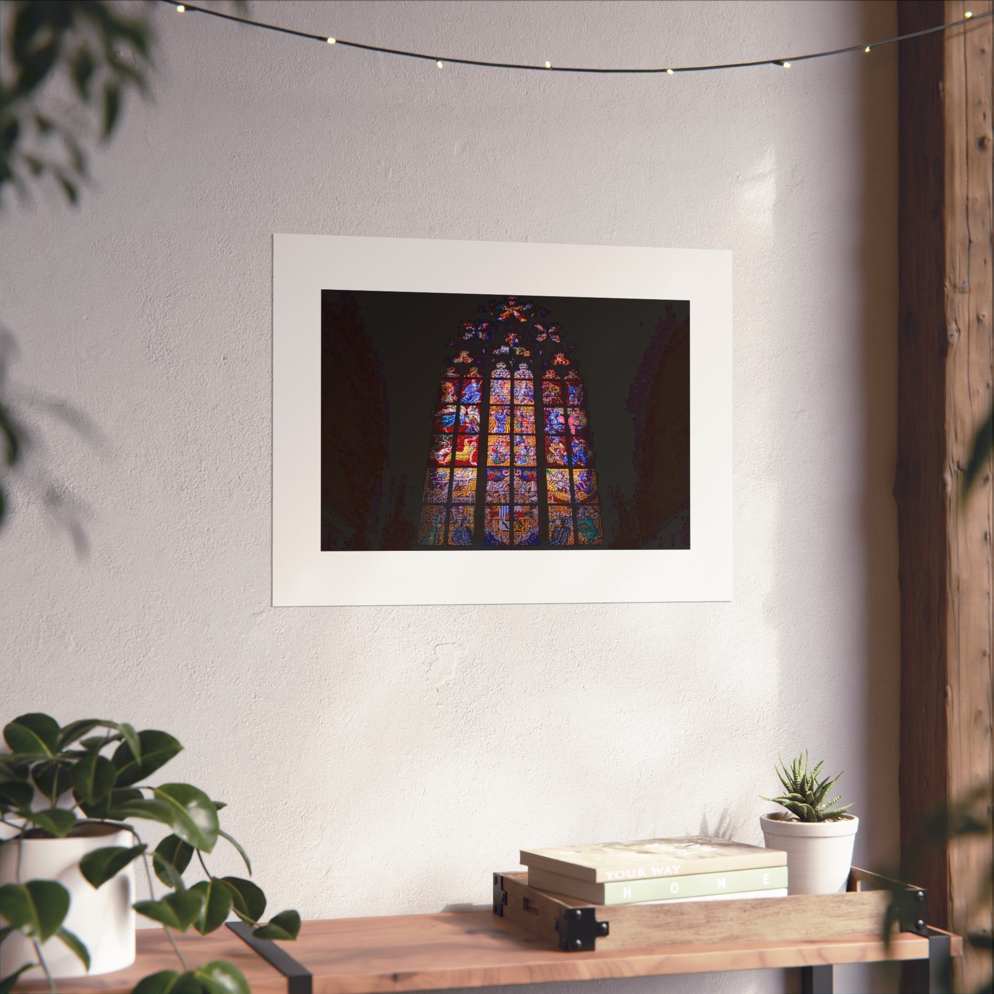 Stained Glass Cathedral Poster — Fine Art Church Window Print