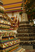 Bangkok Temple Mosaic Photo - Thai Buddhist Architecture Detail