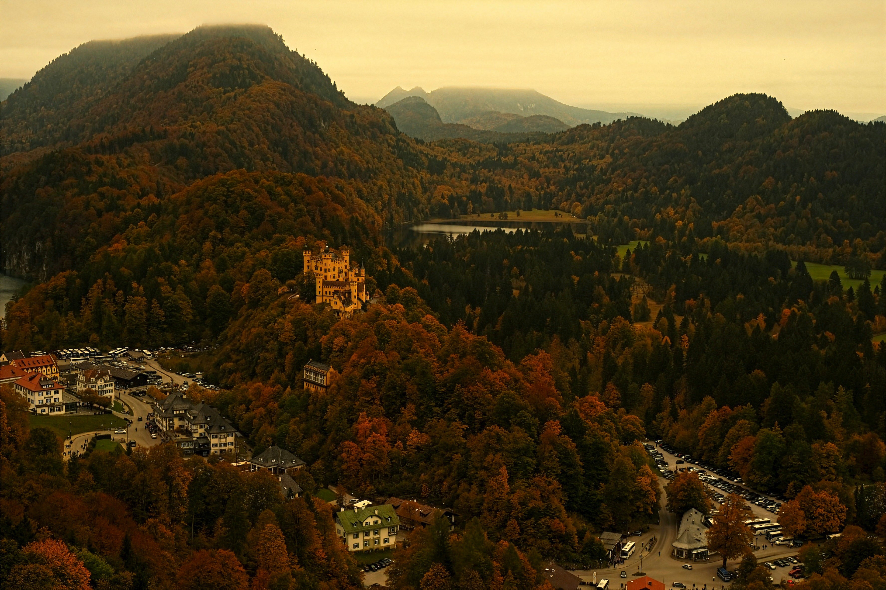 Hohenschwangau Castle Stock Photo - Bavarian Alps