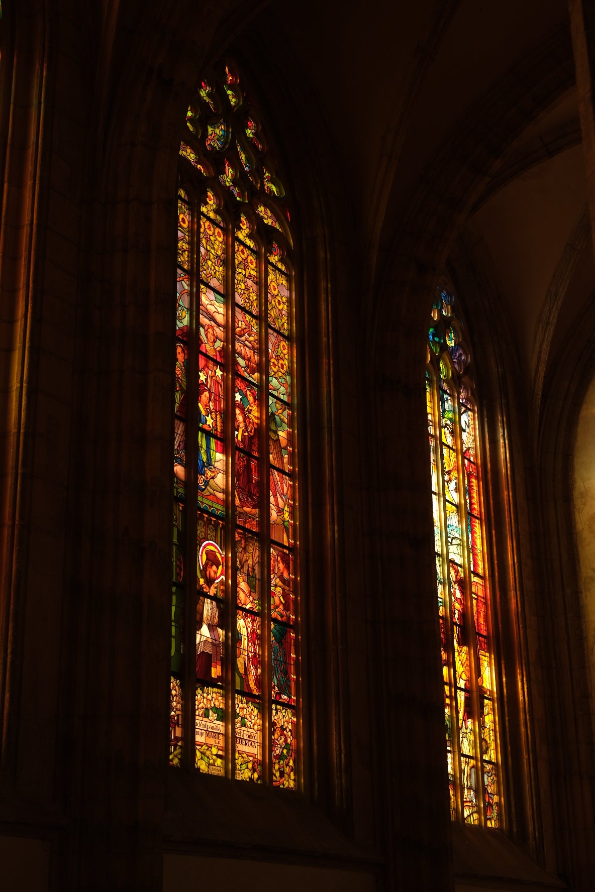 Gothic Cathedral Stained Glass Photo - Medieval Windows