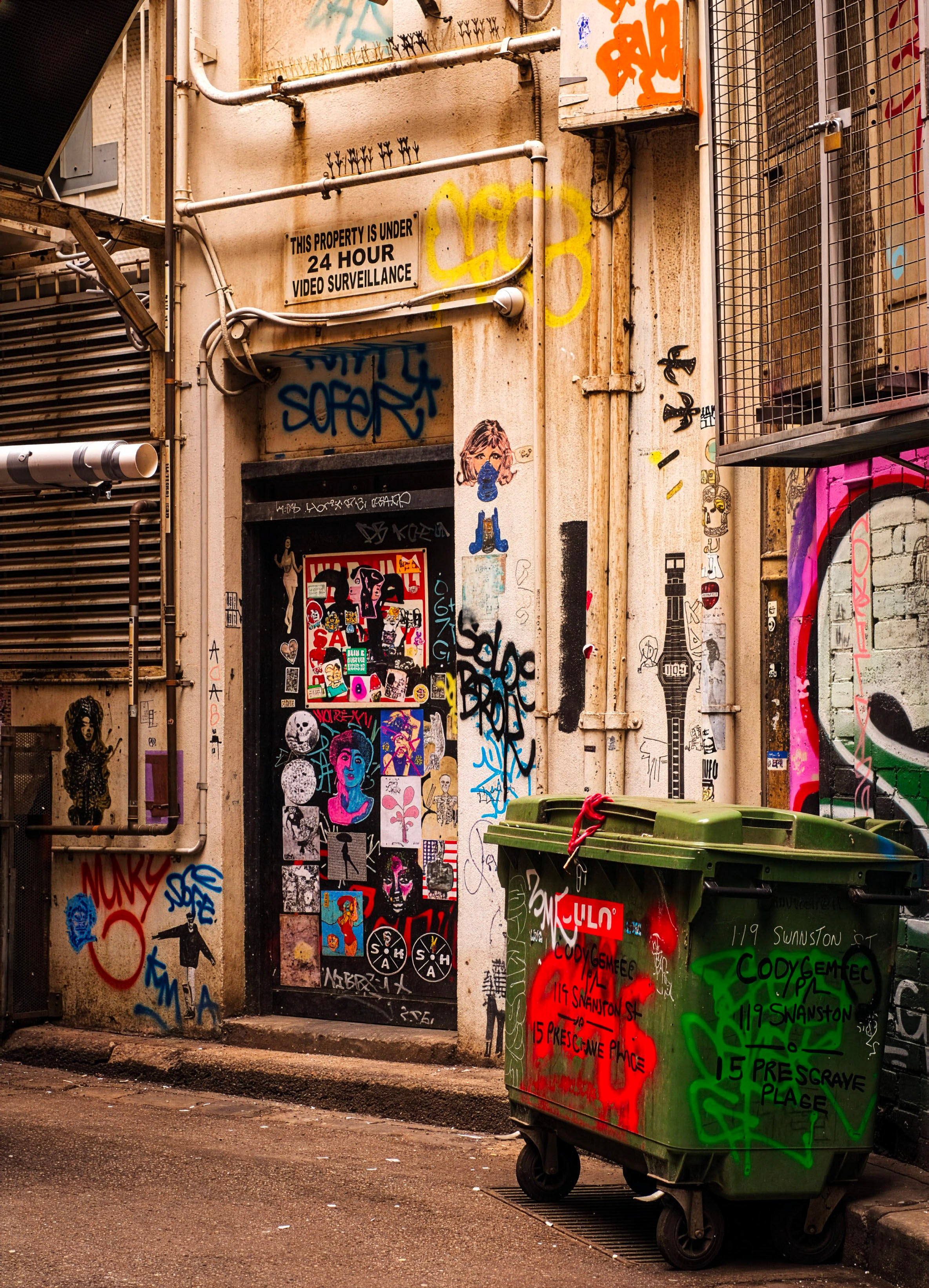 Melbourne Street Art Laneway Photo - Graffiti Sticker Culture